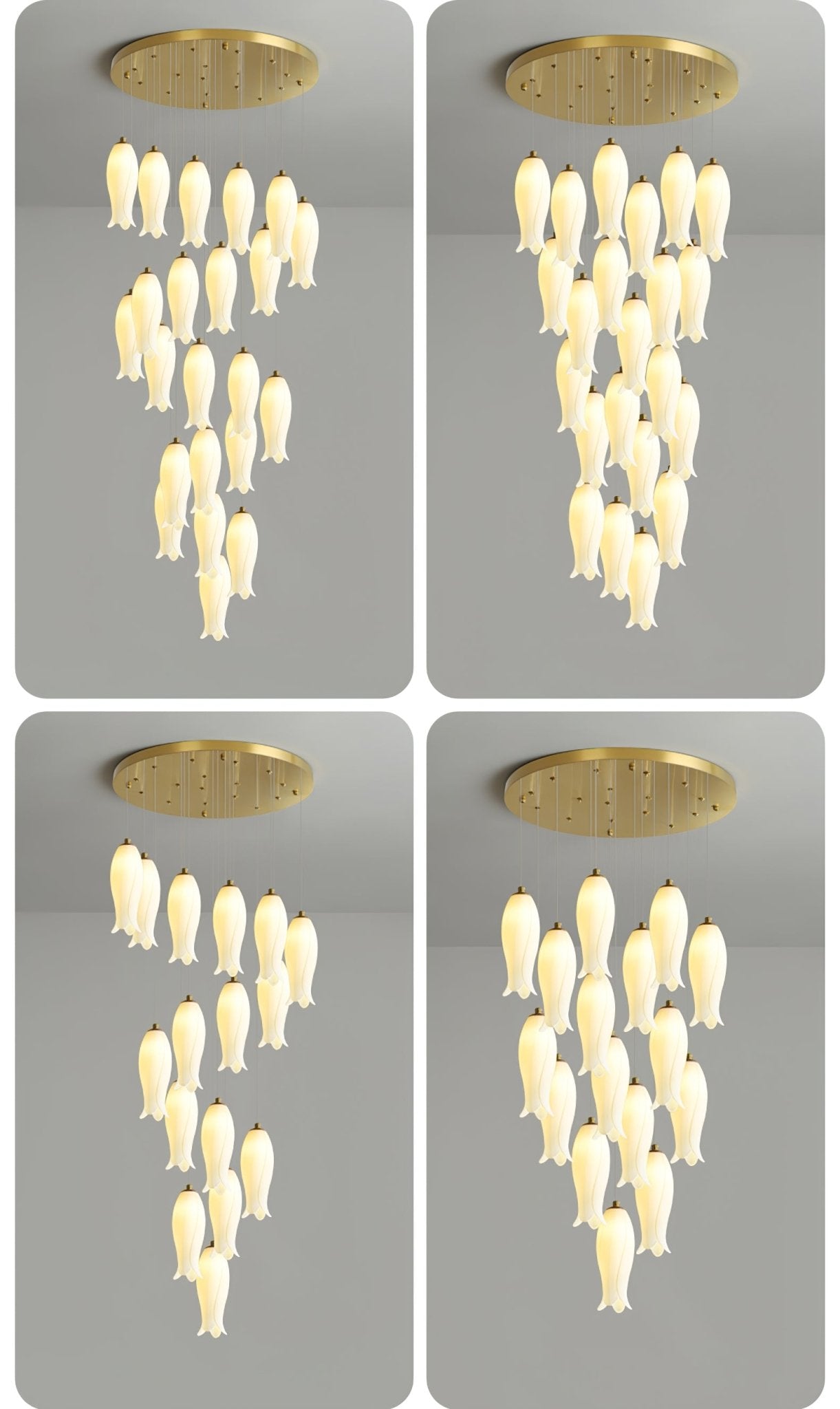 Sylirion Lustre en Albâtre et Laiton
