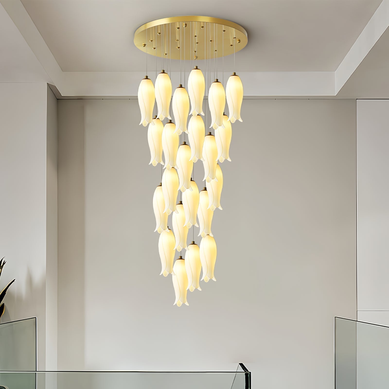 Sylirion Lustre en Albâtre et Laiton