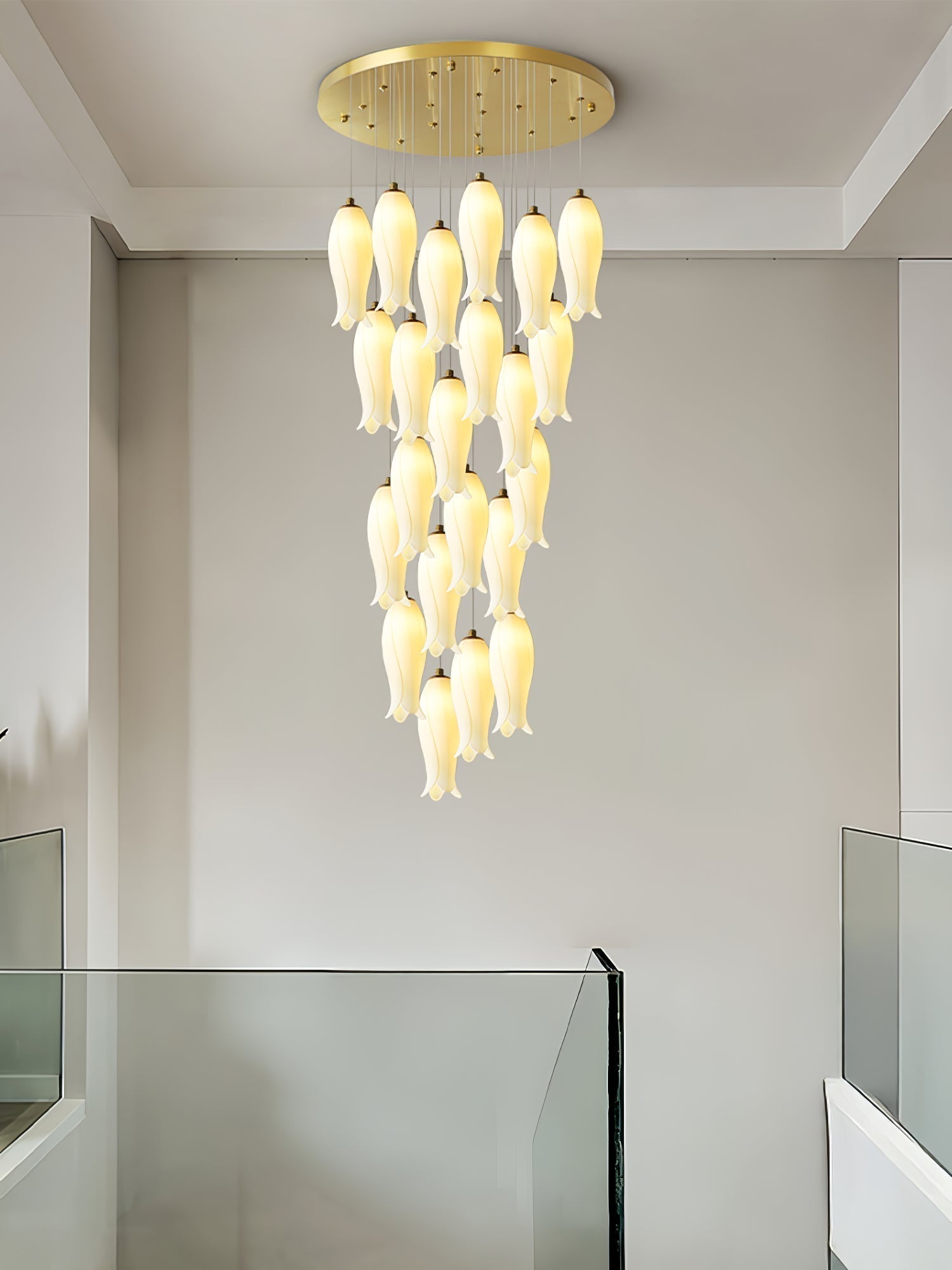 Sylirion Lustre en Albâtre et Laiton