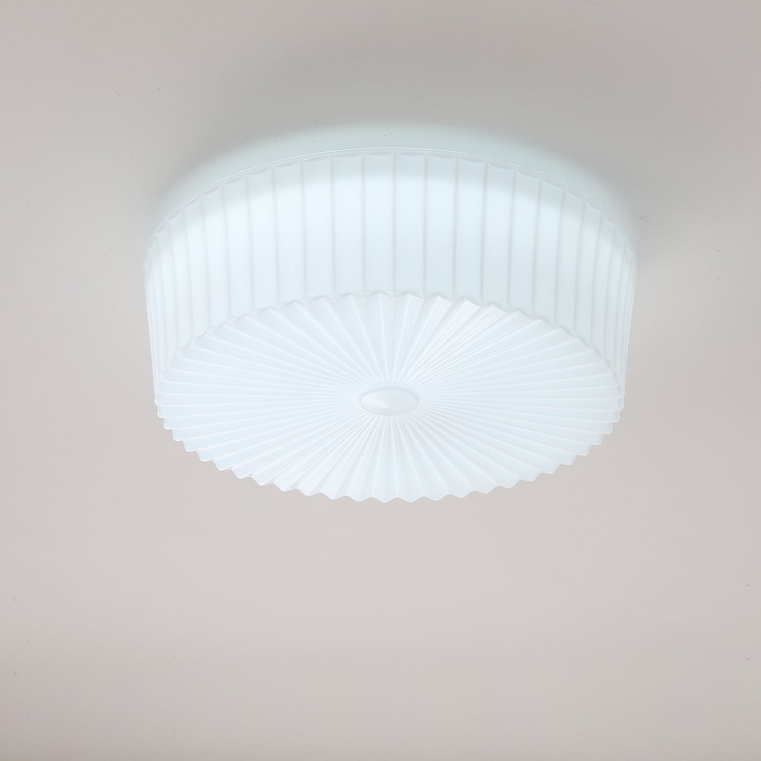 Lustra Plafonnier Tambour en Verre Radiant