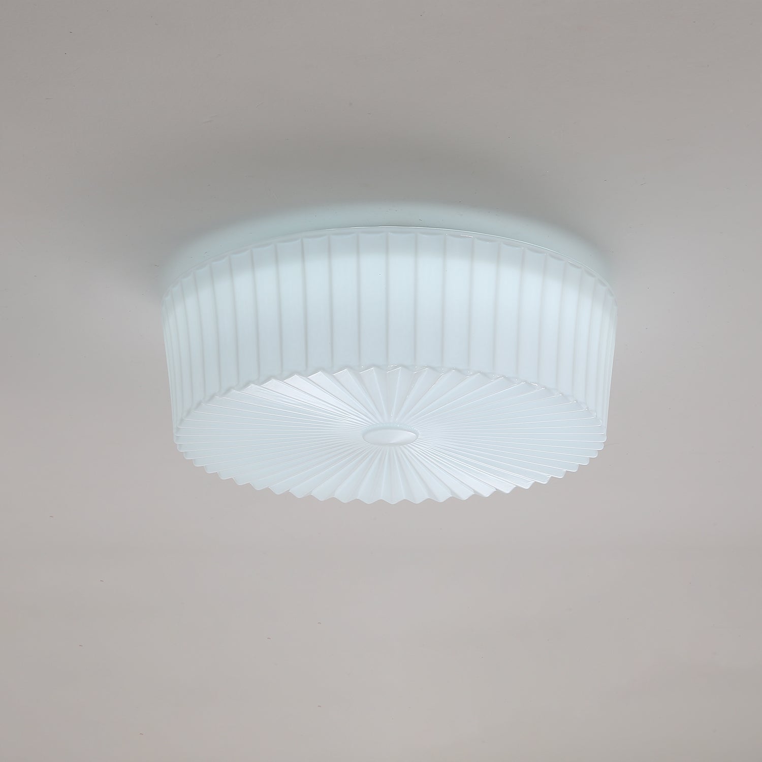 Lustra Plafonnier Tambour en Verre Radiant