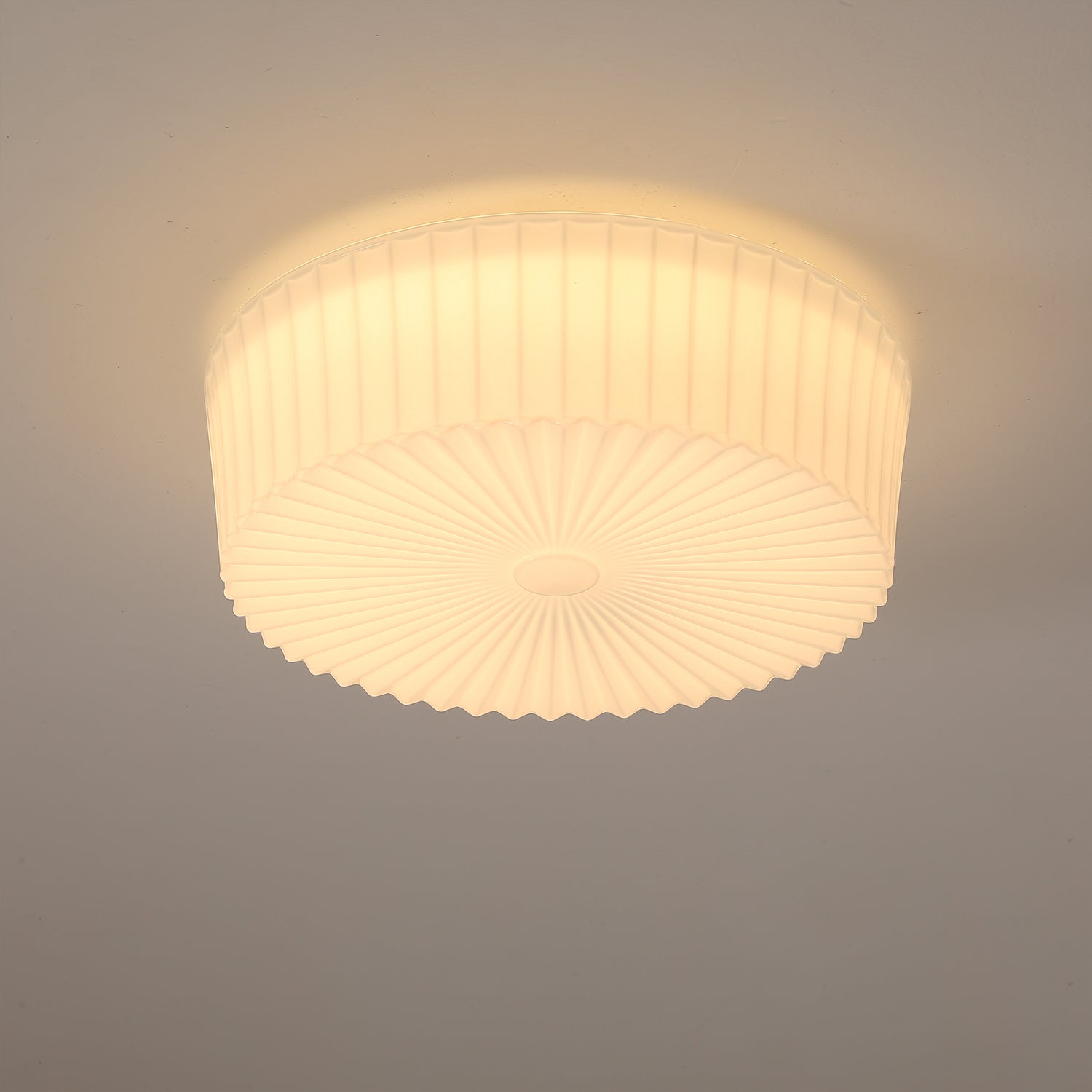 Lustra Plafonnier Tambour en Verre Radiant