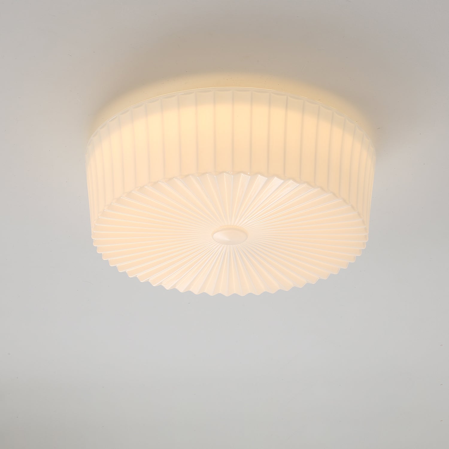 Lustra Plafonnier Tambour en Verre Radiant