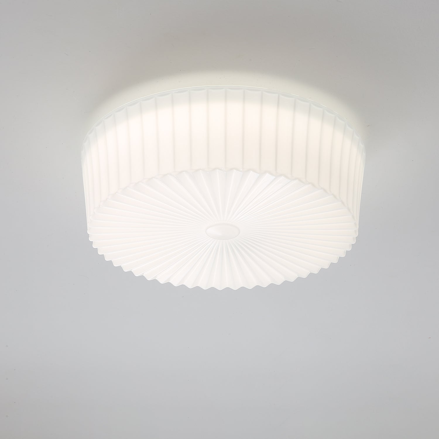 Lustra Plafonnier Tambour en Verre Radiant