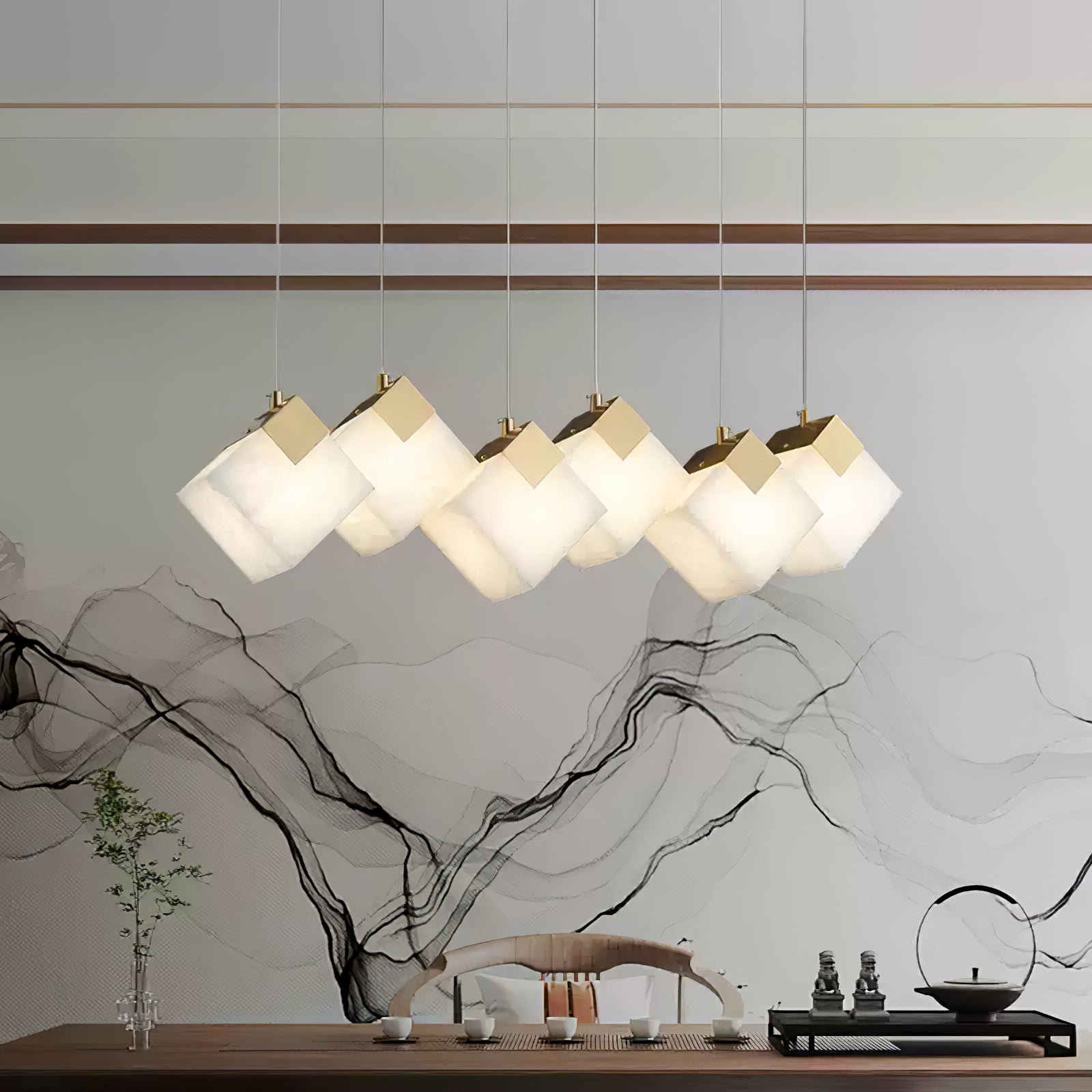 Vevariel Suspension Linéaire en Albâtre