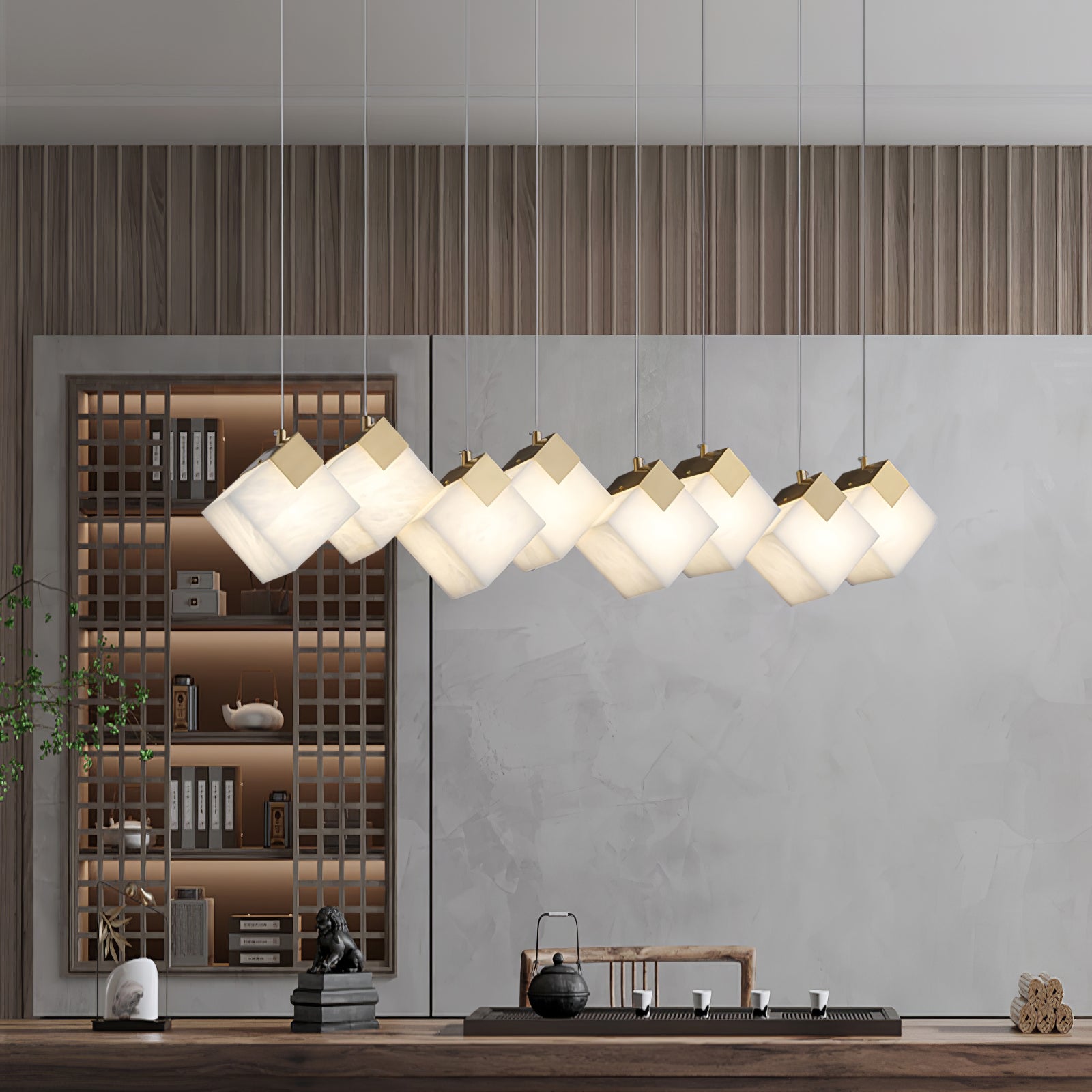 Vevariel Suspension Linéaire en Albâtre
