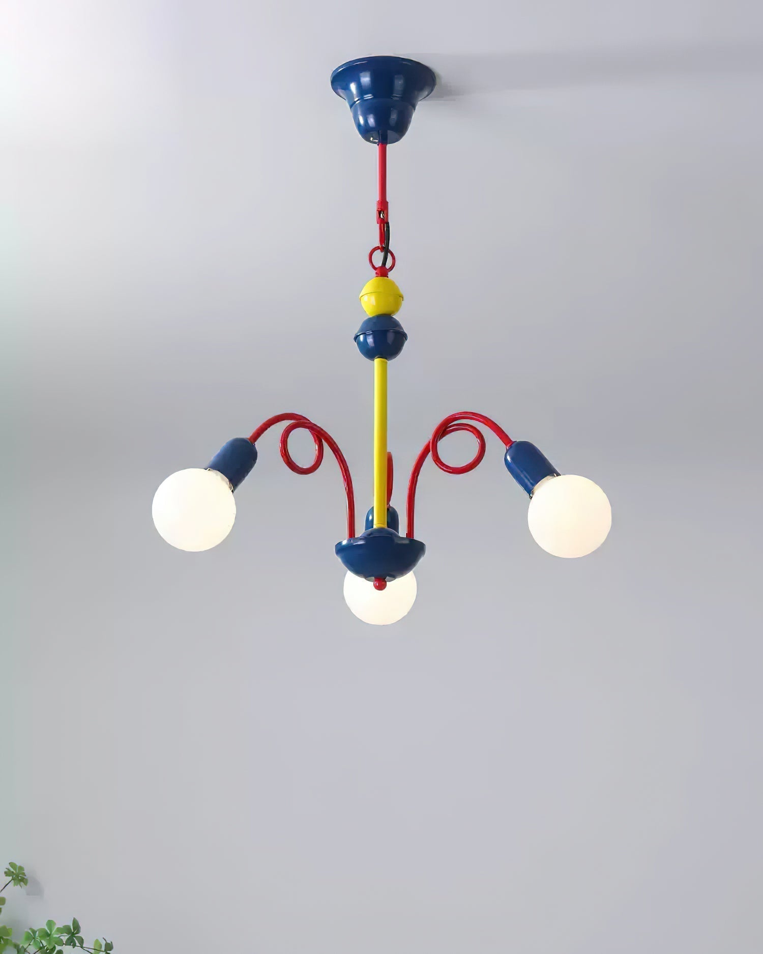 Luminosa Lustre Rouge Bleu Ludique Joyeux