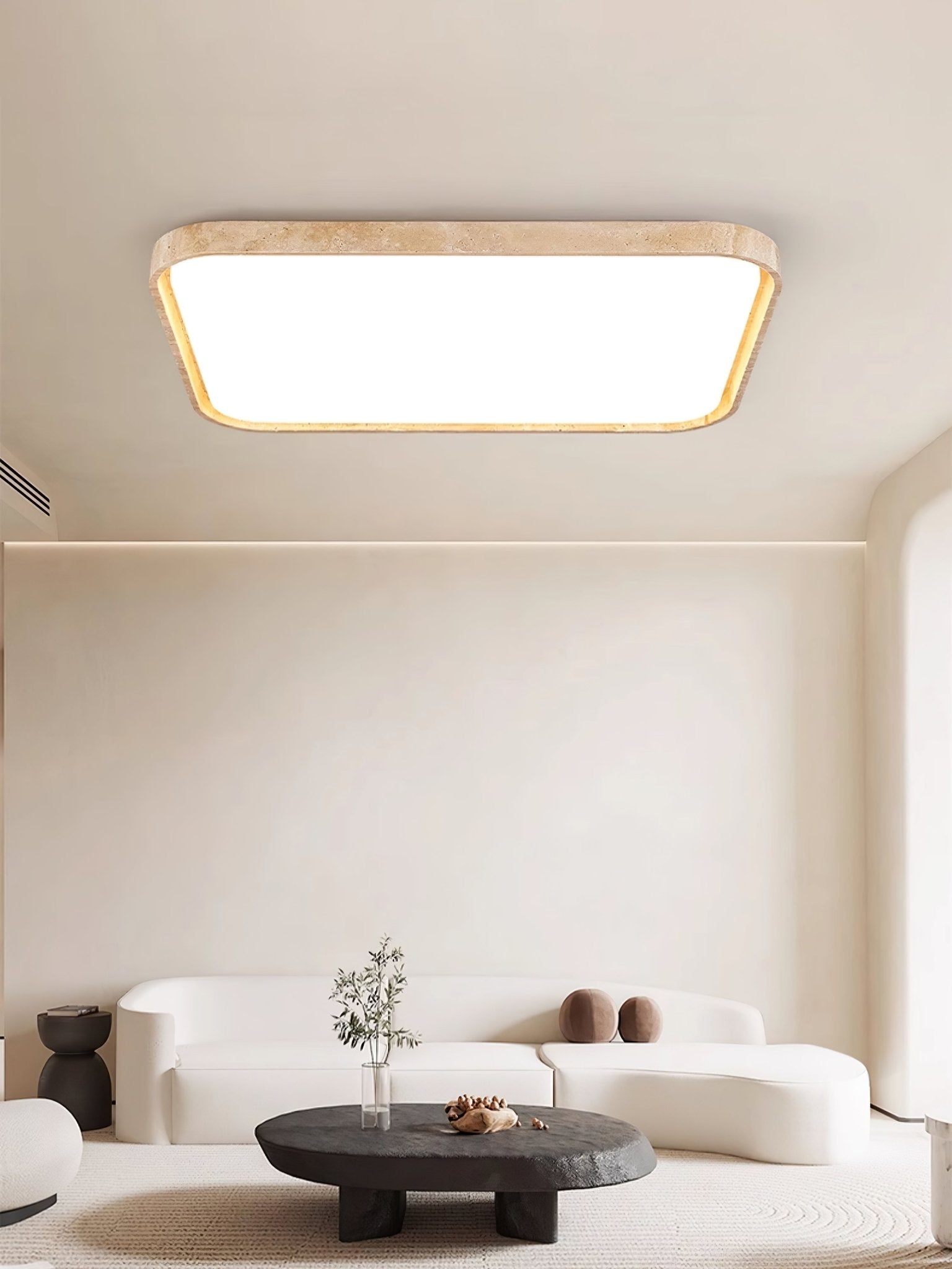 Aisle Lumière de Plafond Carrée en Travertin