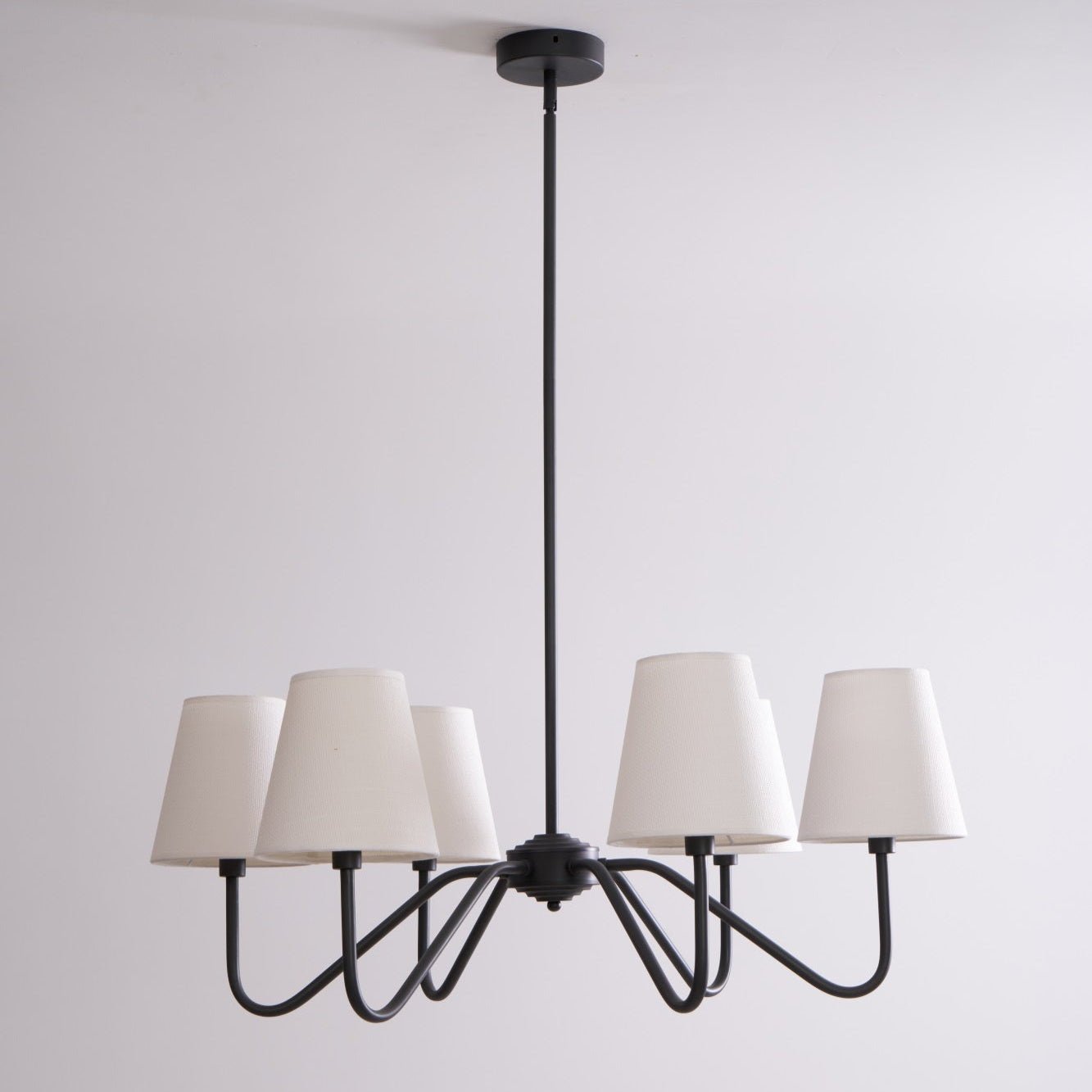 Aurvarira Lustre Classique Noir en Tissu Lumos