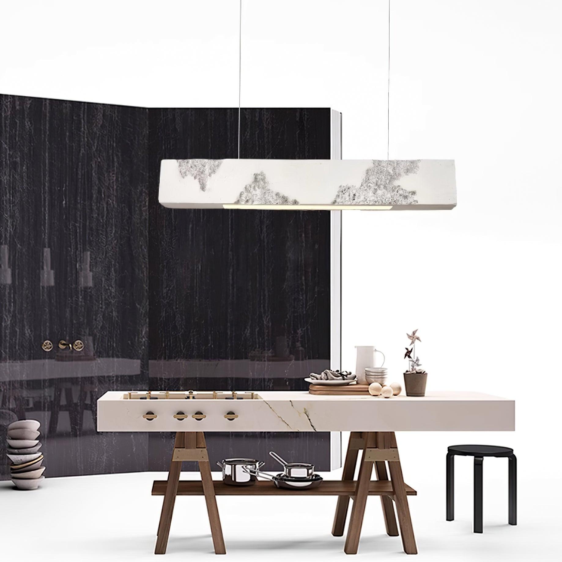 Lunar Gleam Suspension Texturée Minimaliste Céleste
