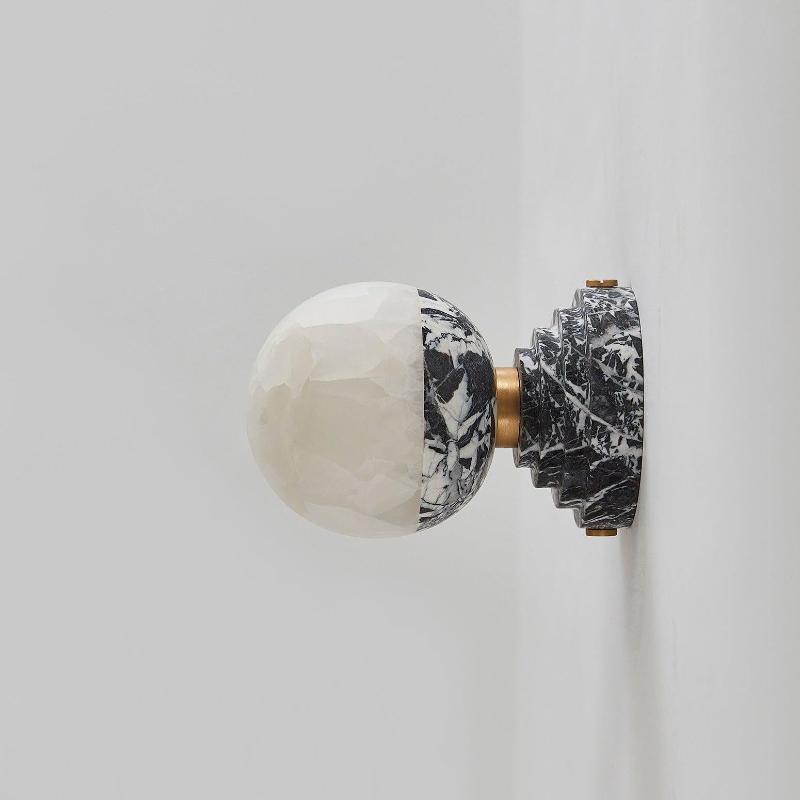 Nythee Applique Murale Laiton Marbre Minimaliste Moderne
