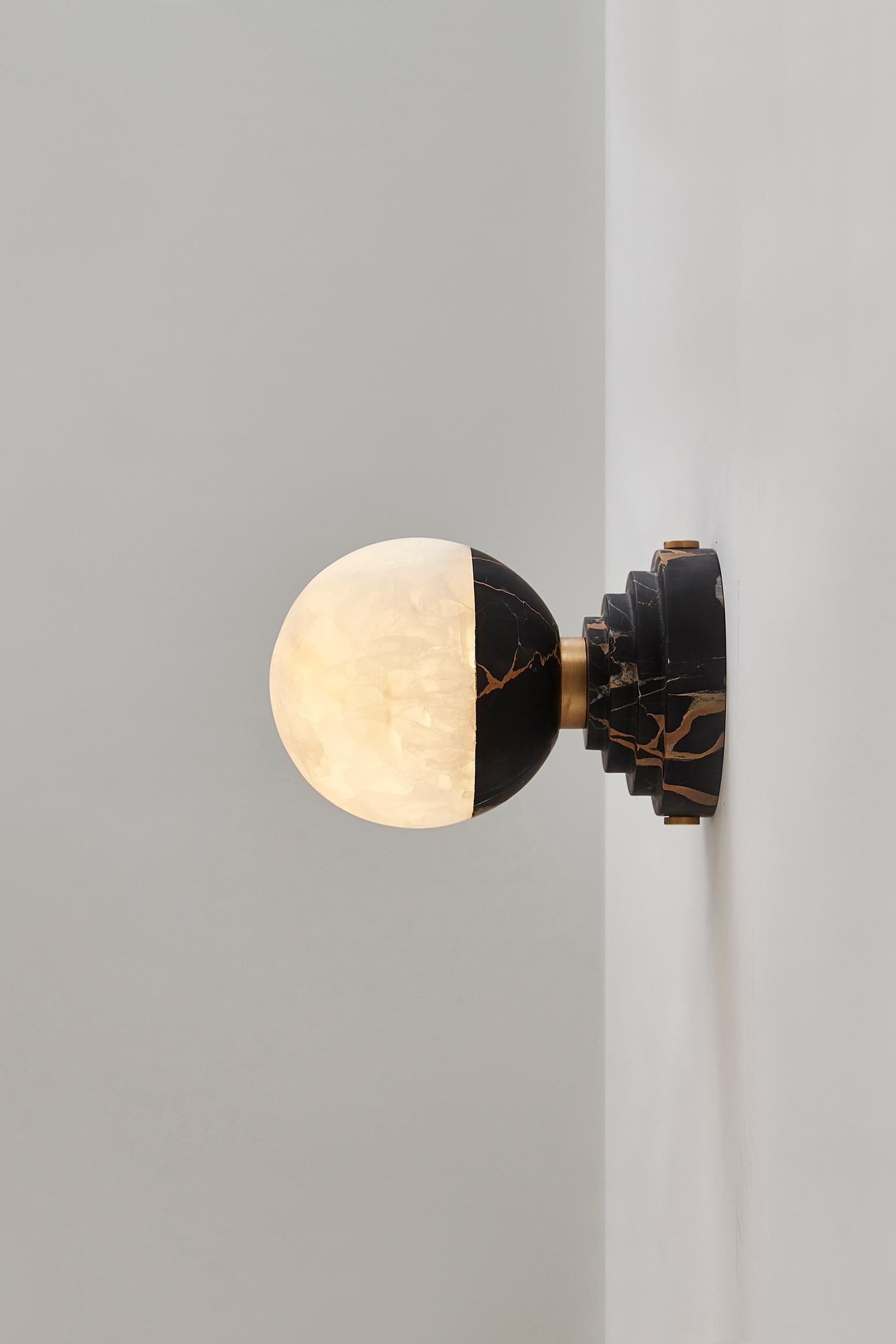 Nythee Applique Murale Laiton Marbre Minimaliste Moderne