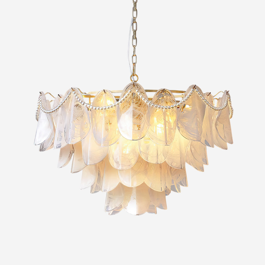 Lunaria Lustre Pétales en Verre avec Perles