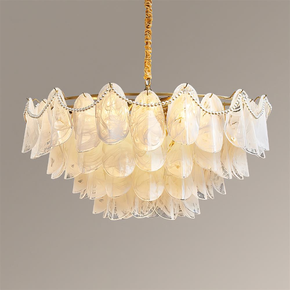 Lunaria Lustre Pétales en Verre avec Perles