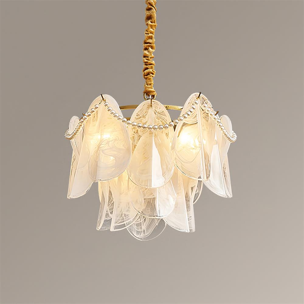 Lunaria Lustre Pétales en Verre avec Perles