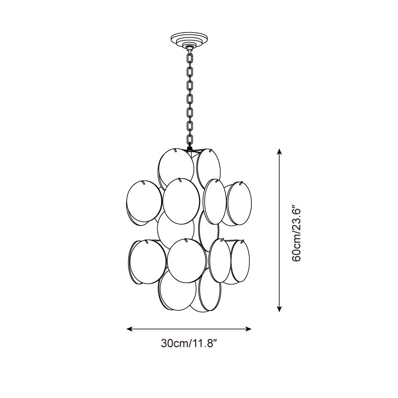 Luniva Suspension Groupes de Verre Rosé