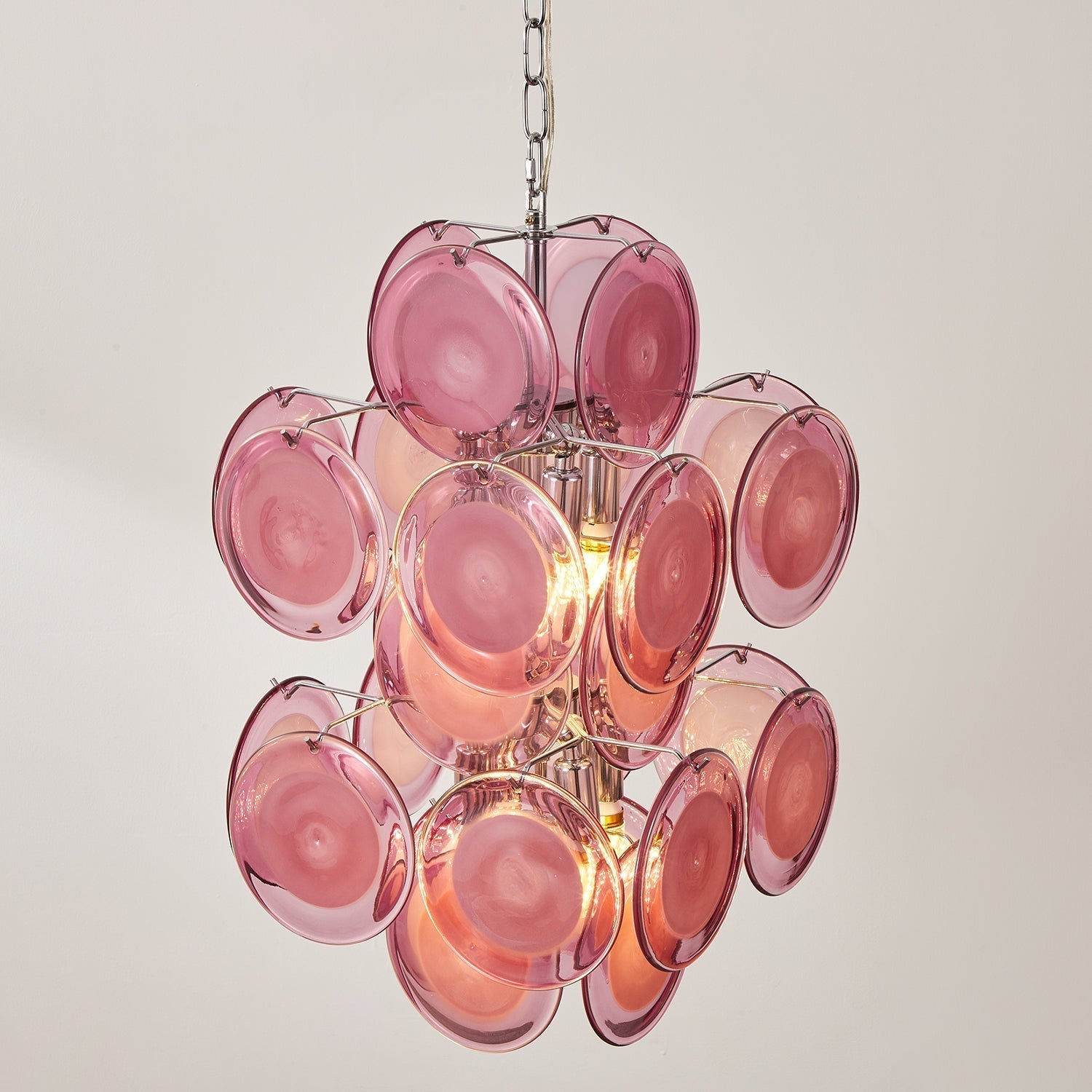 Luniva Suspension Groupes de Verre Rosé