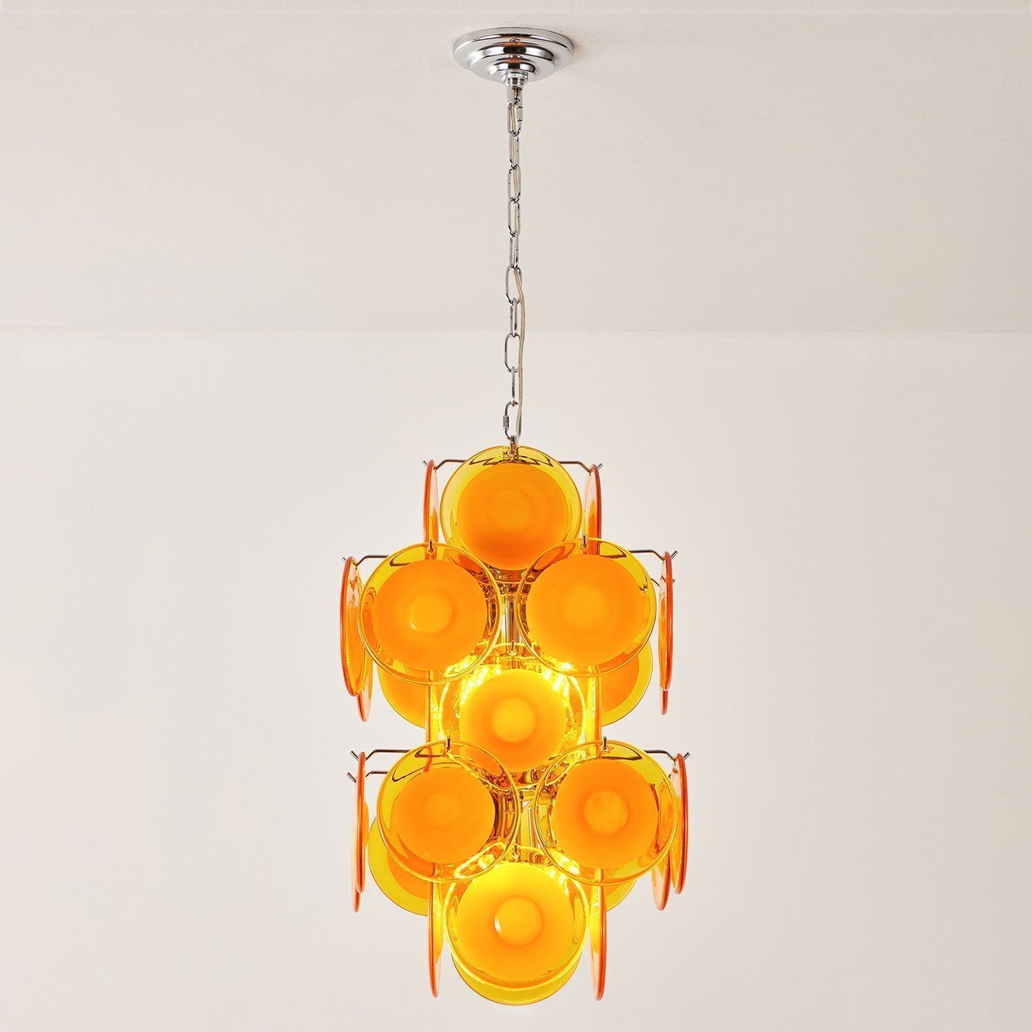 Luniva Suspension Groupes de Verre Rosé
