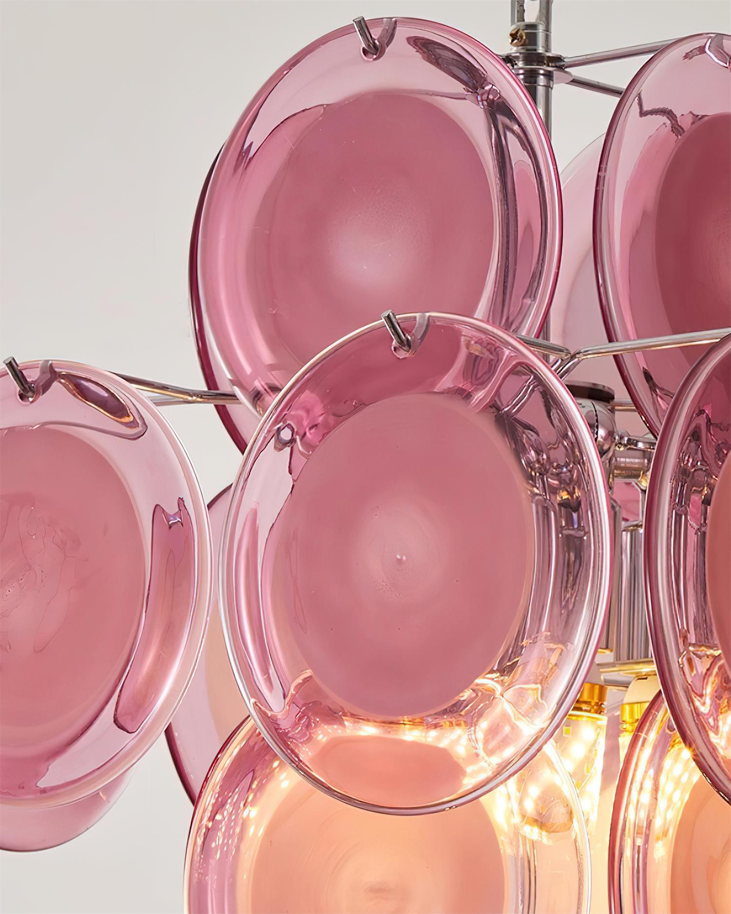 Luniva Suspension Groupes de Verre Rosé