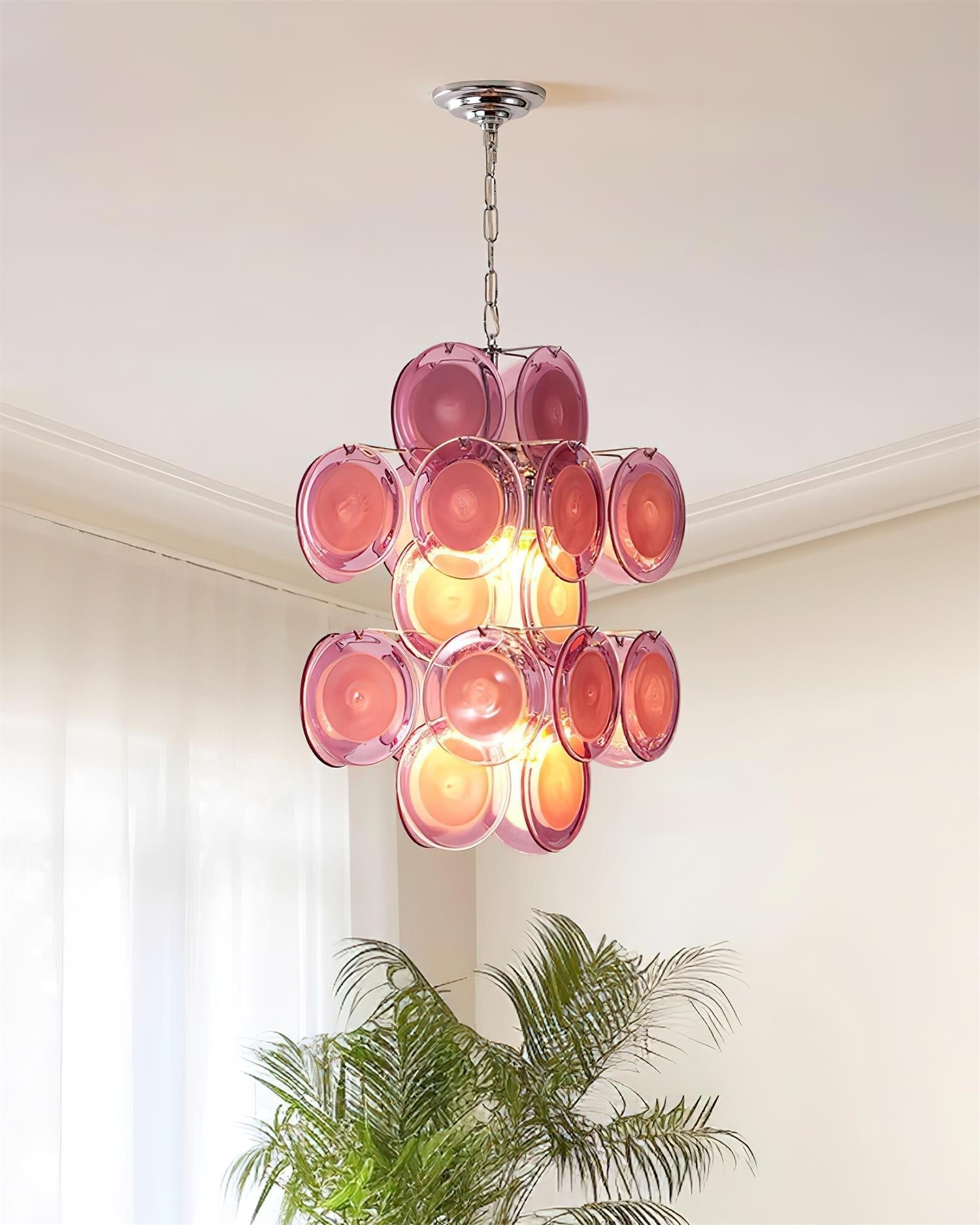 Luniva Suspension Groupes de Verre Rosé