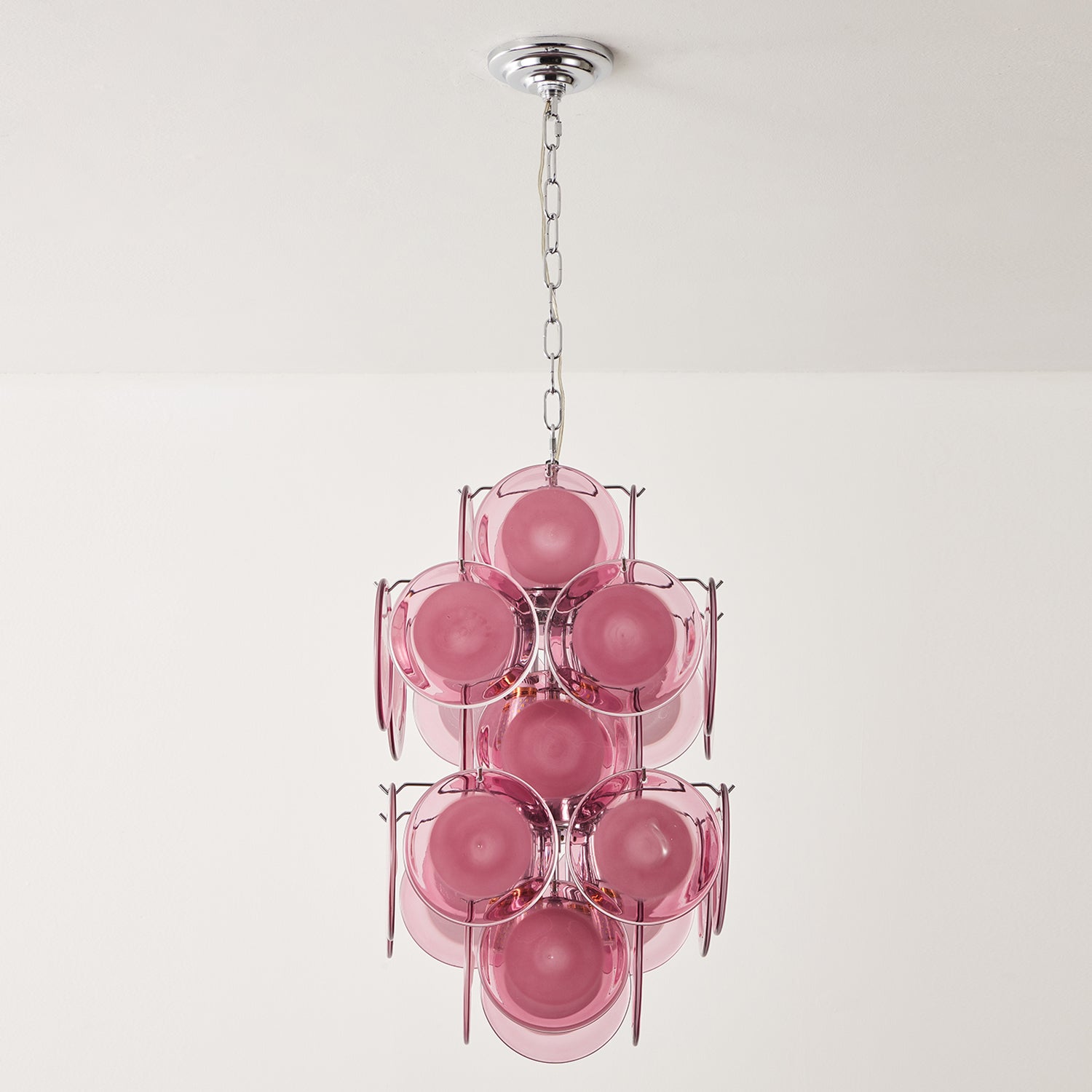 Luniva Suspension Groupes de Verre Rosé