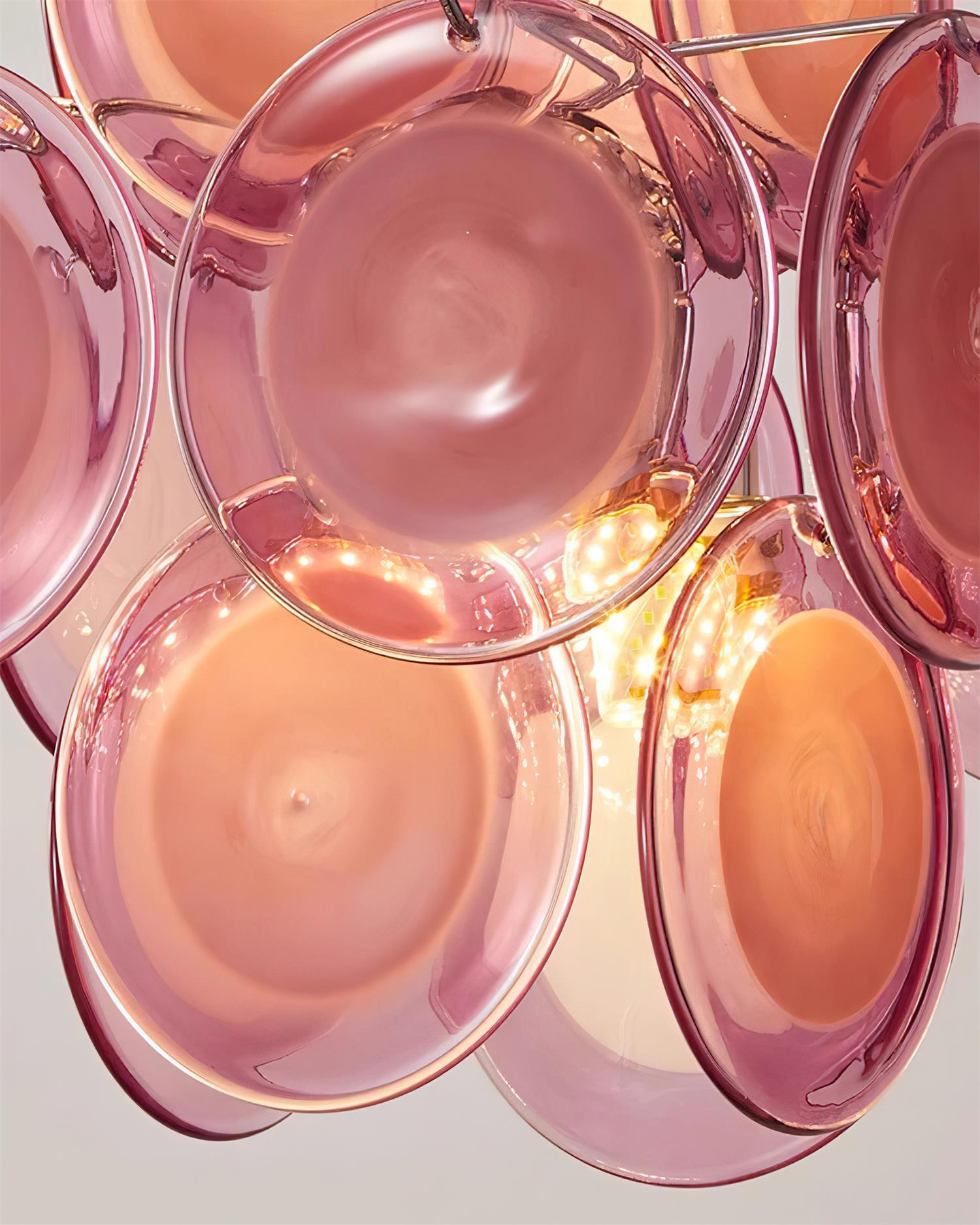 Luniva Suspension Groupes de Verre Rosé