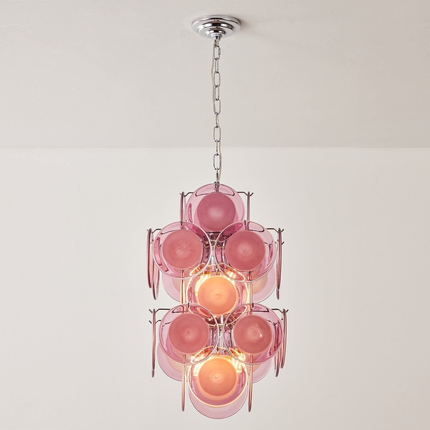 Luniva Suspension Groupes de Verre Rosé