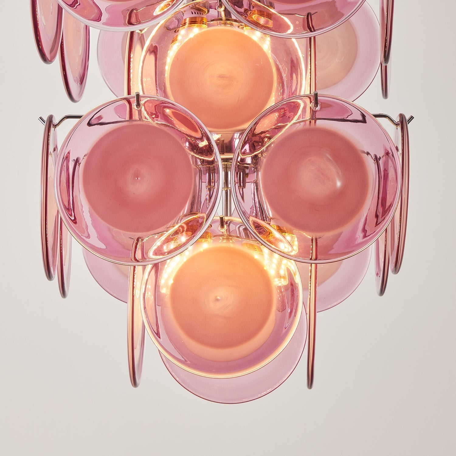 Luniva Suspension Groupes de Verre Rosé