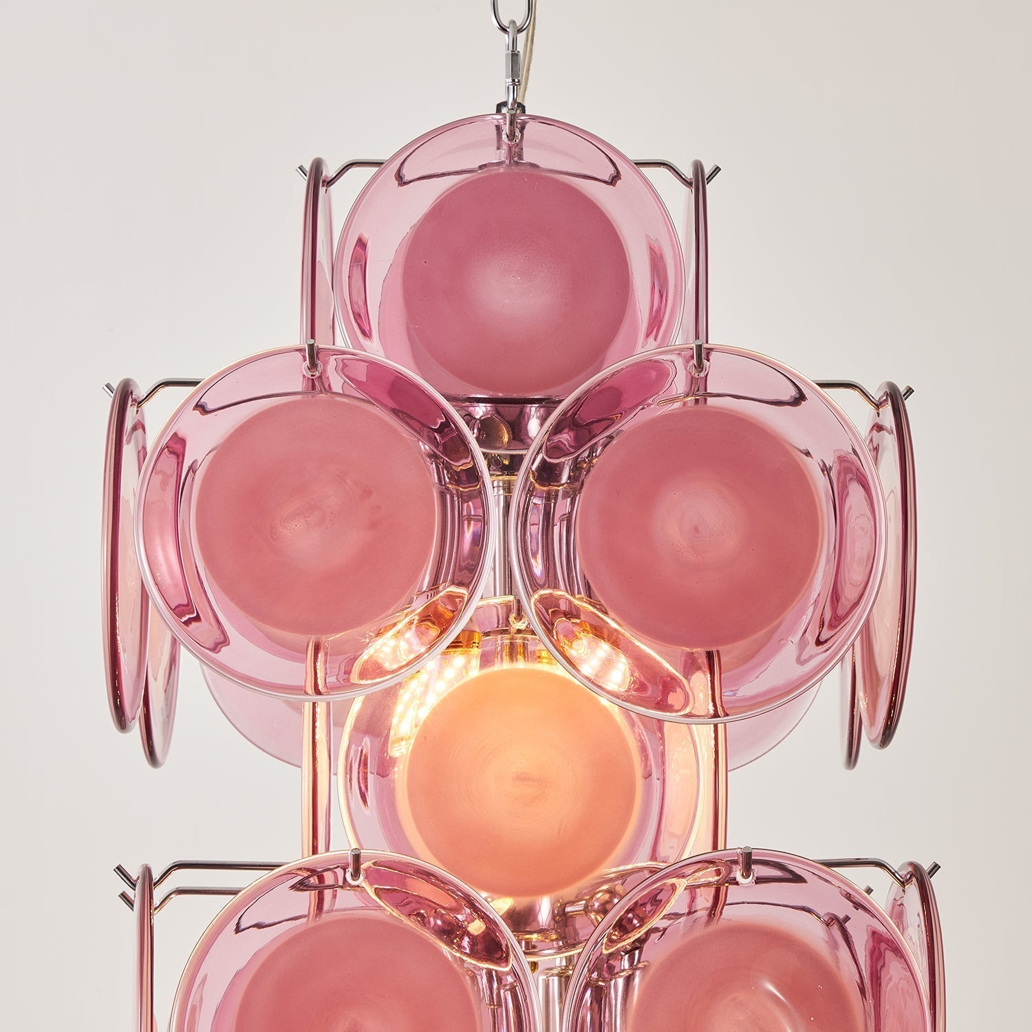 Luniva Suspension Groupes de Verre Rosé