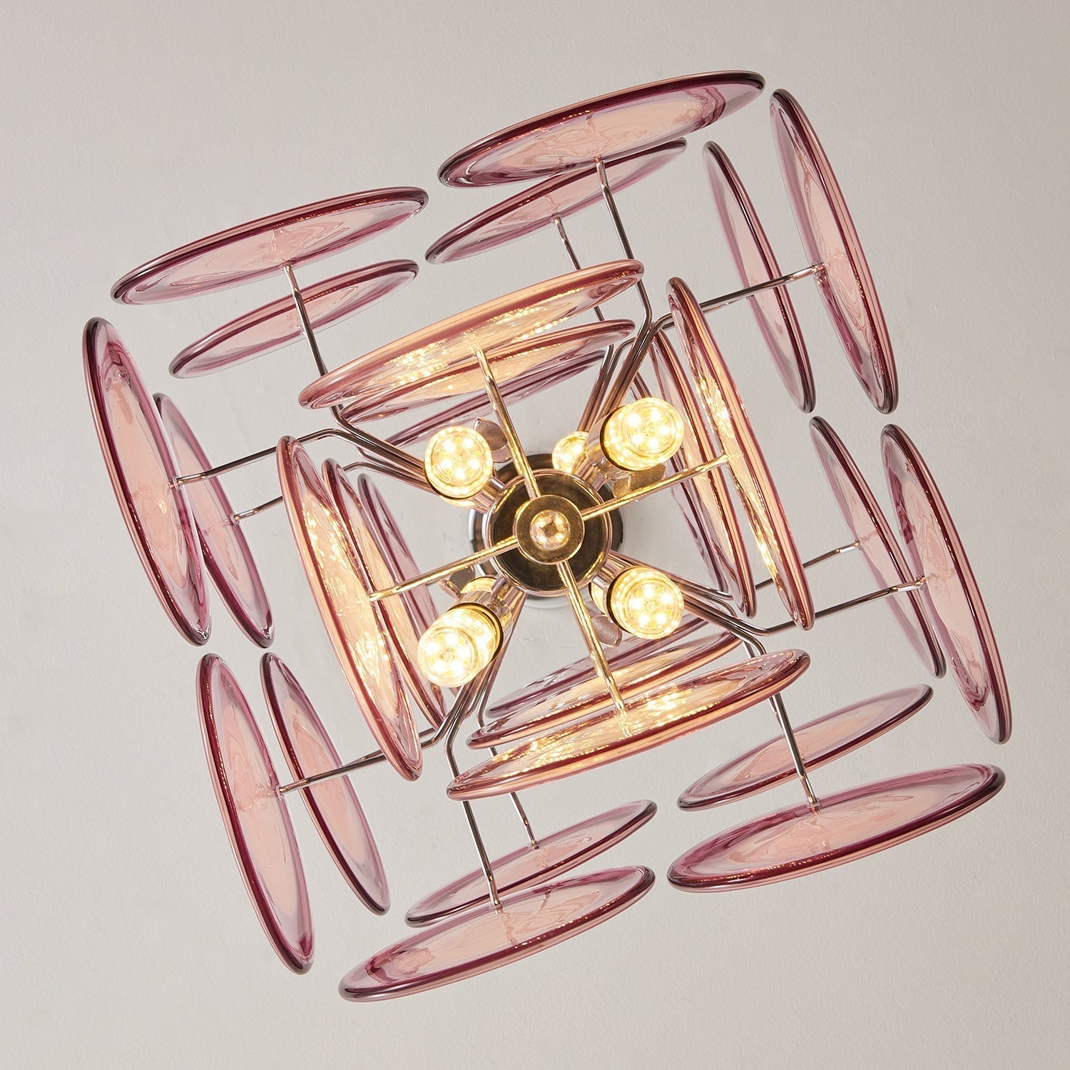 Luniva Suspension Groupes de Verre Rosé