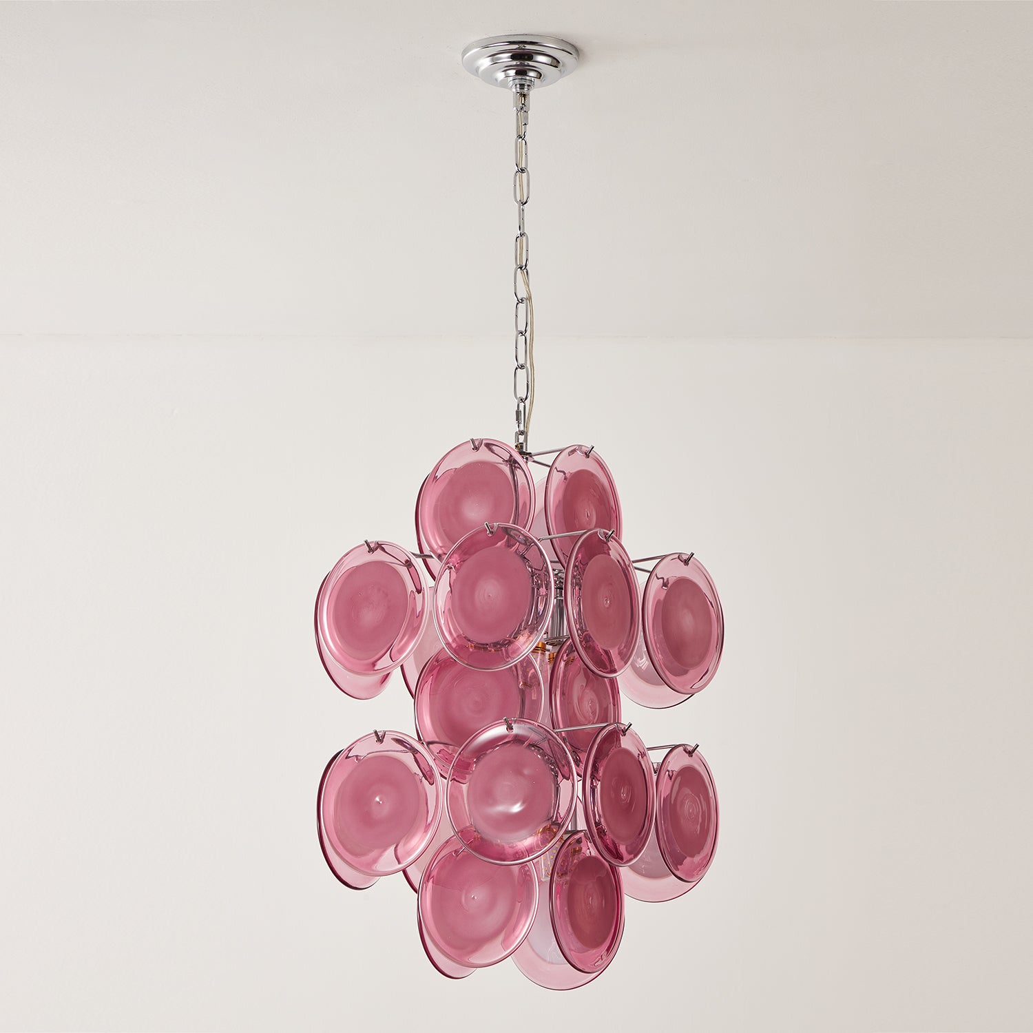 Luniva Suspension Groupes de Verre Rosé