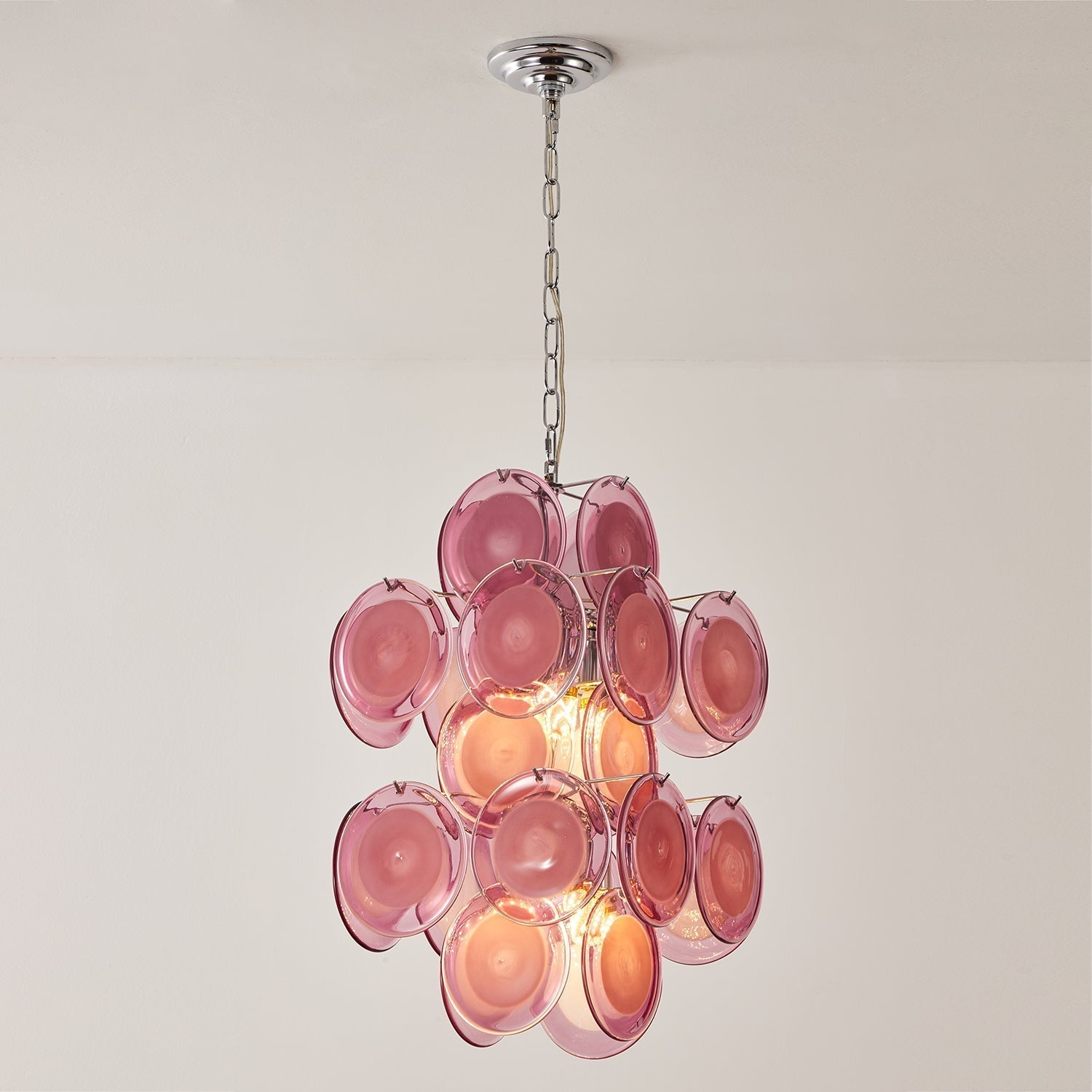 Luniva Suspension Groupes de Verre Rosé
