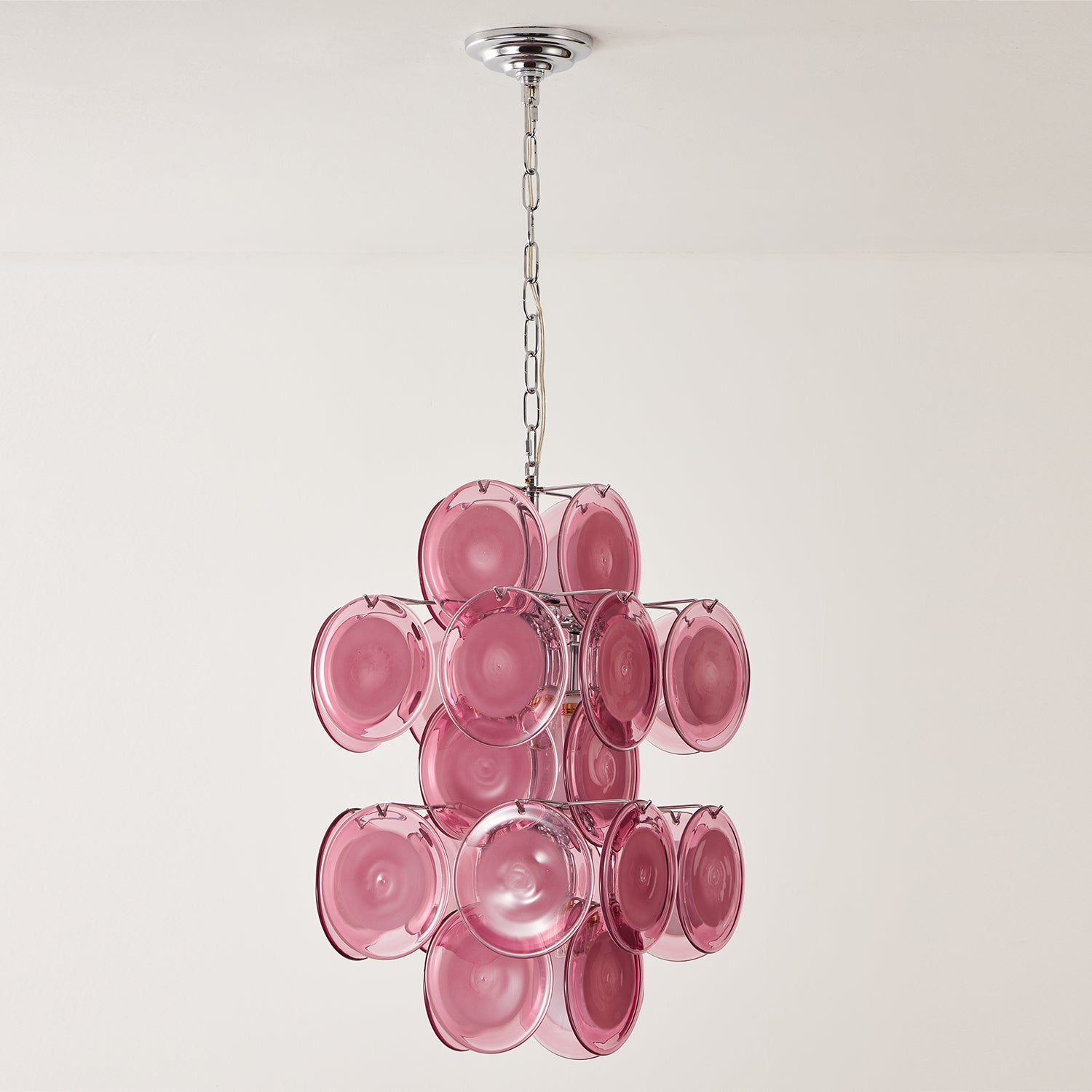 Luniva Suspension Groupes de Verre Rosé