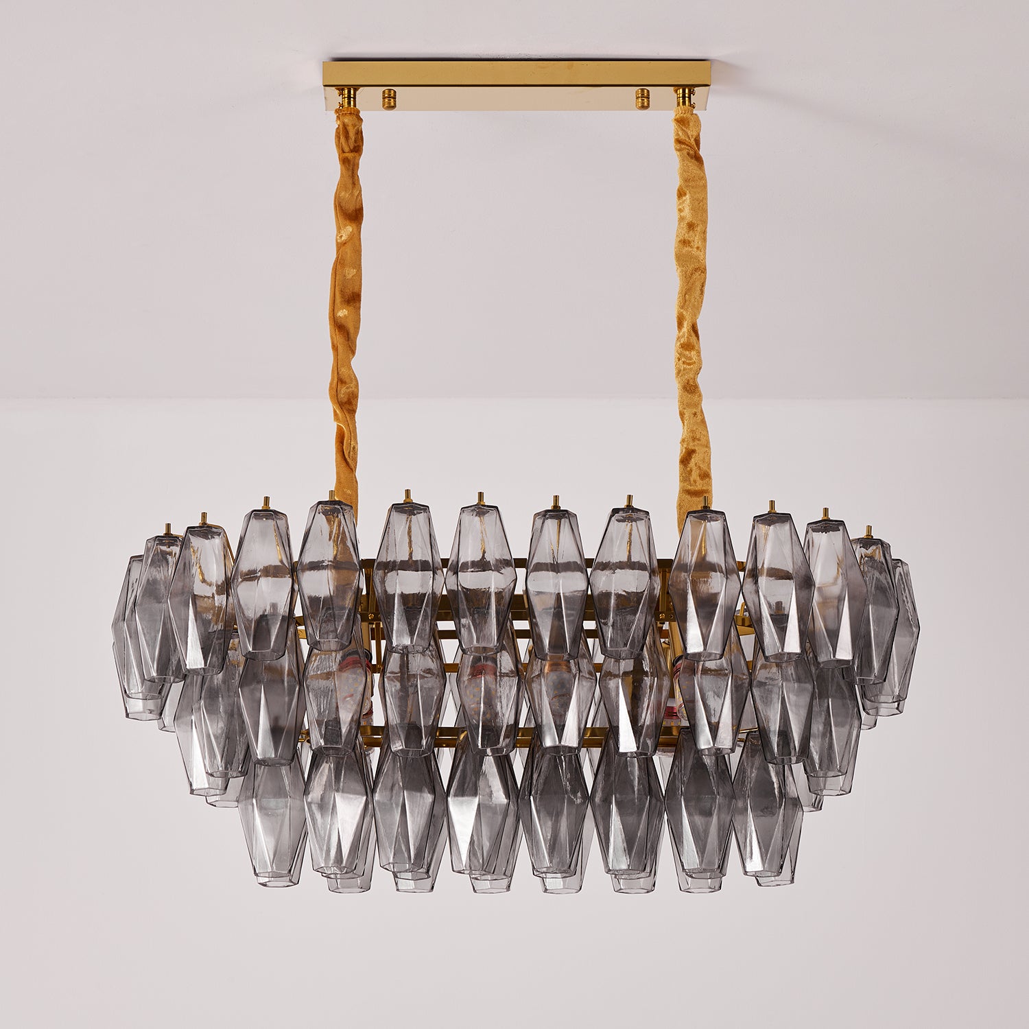 Lunvara Lustre Cascade de Prismes Moderne