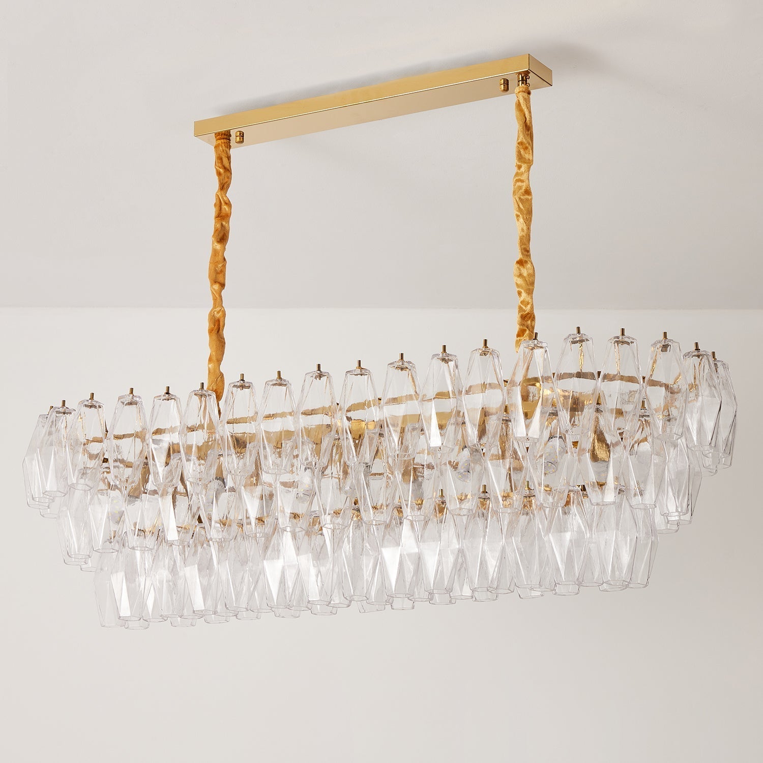 Lunvara Lustre Cascade de Prismes Moderne