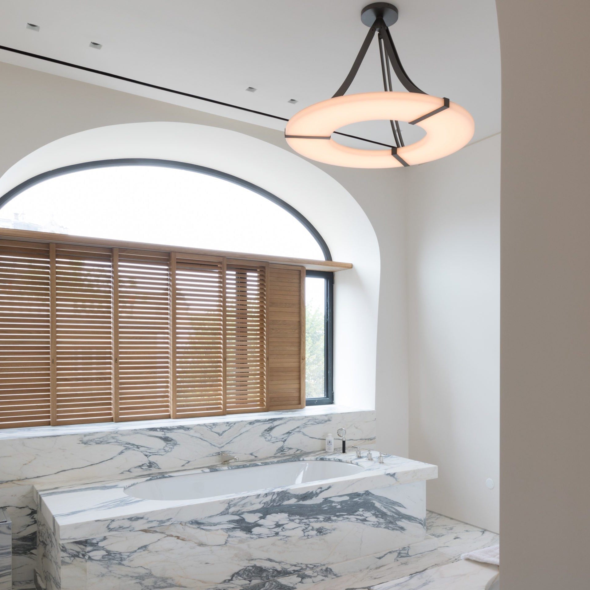 Elirionis Lustre Métal Albâtre Minimaliste Moderne