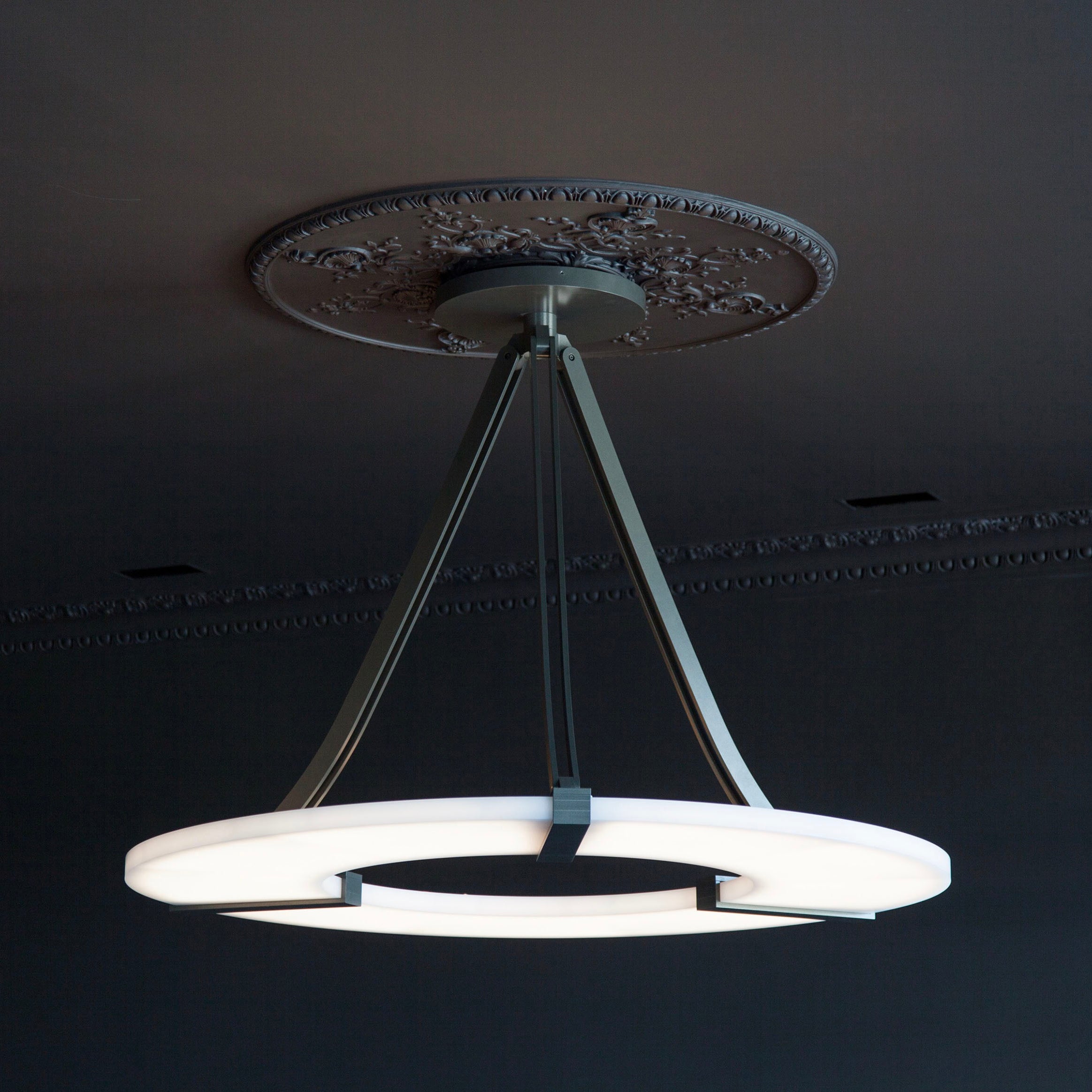 Elirionis Lustre Métal Albâtre Minimaliste Moderne