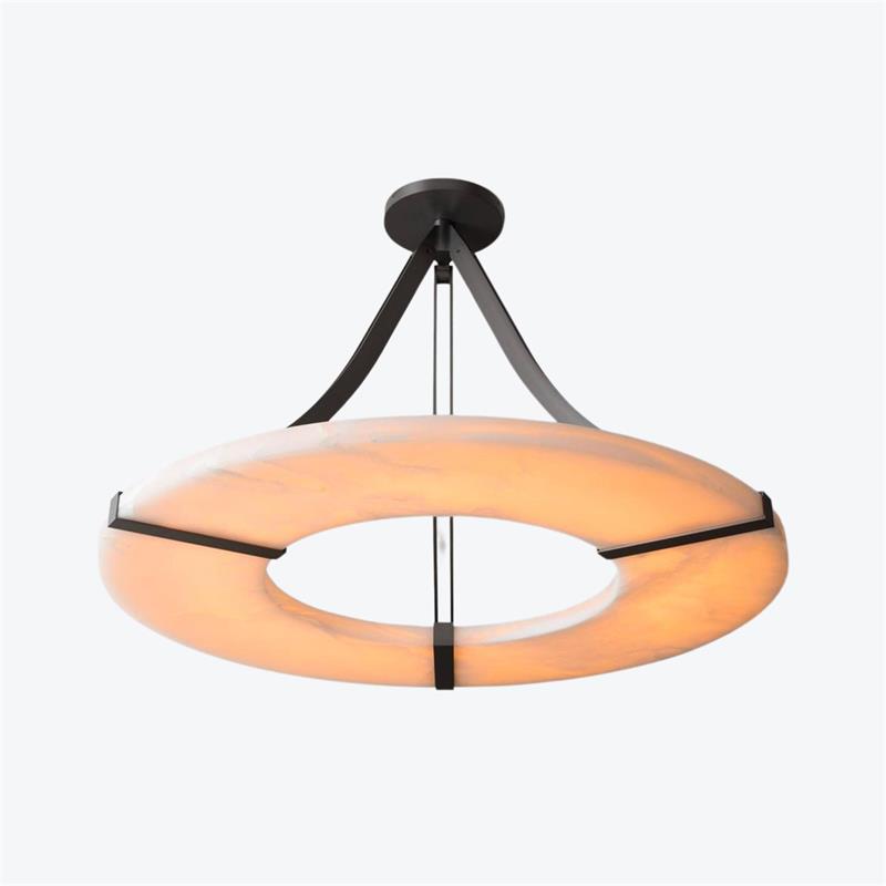 Elirionis Lustre Métal Albâtre Minimaliste Moderne