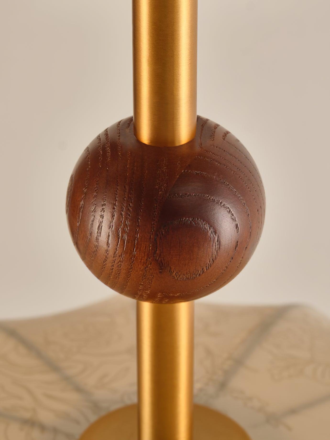 Spheris Plafonnier en tissu et bois pour des intérieurs chaleureux et élégants