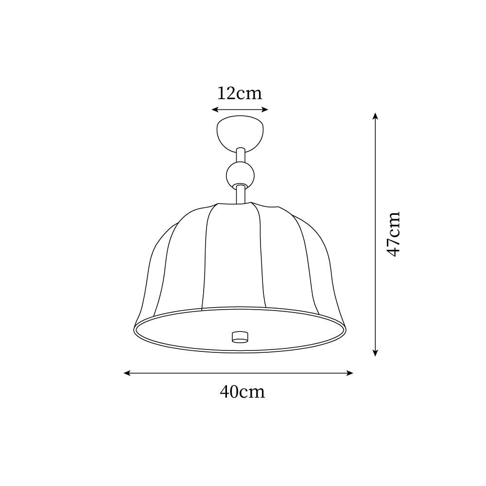 Spheris Plafonnier en tissu et bois pour des intérieurs chaleureux et élégants
