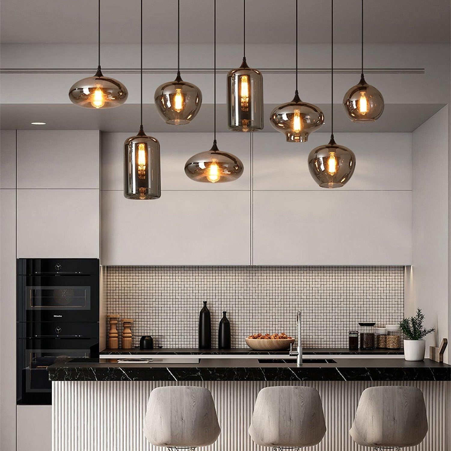 Talis Suspension en Verre Industrielle Chic