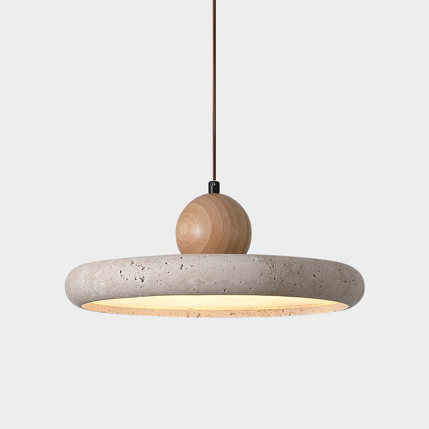 Lydia Suspension Minimaliste en Travertin
