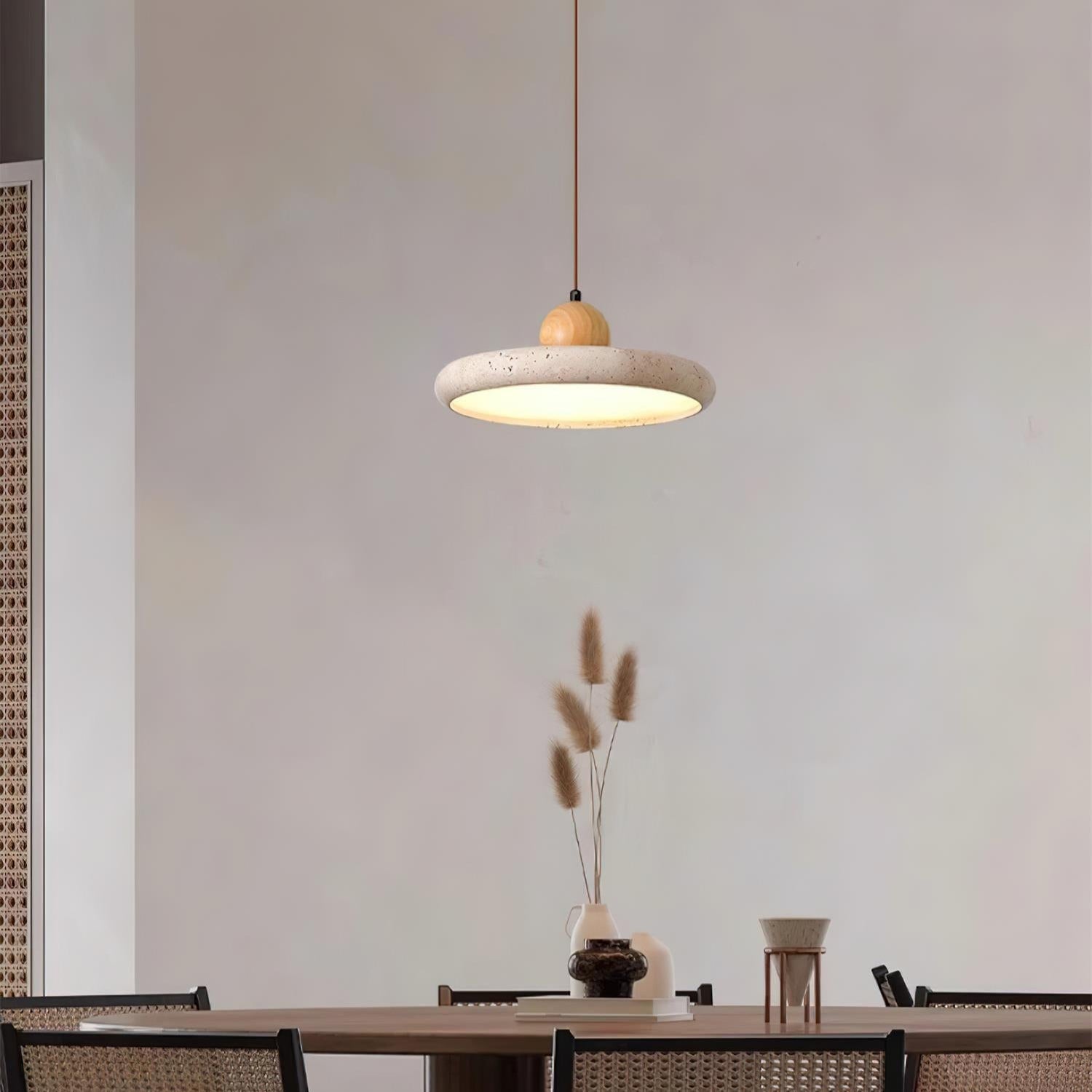 Lydia Suspension Minimaliste en Travertin