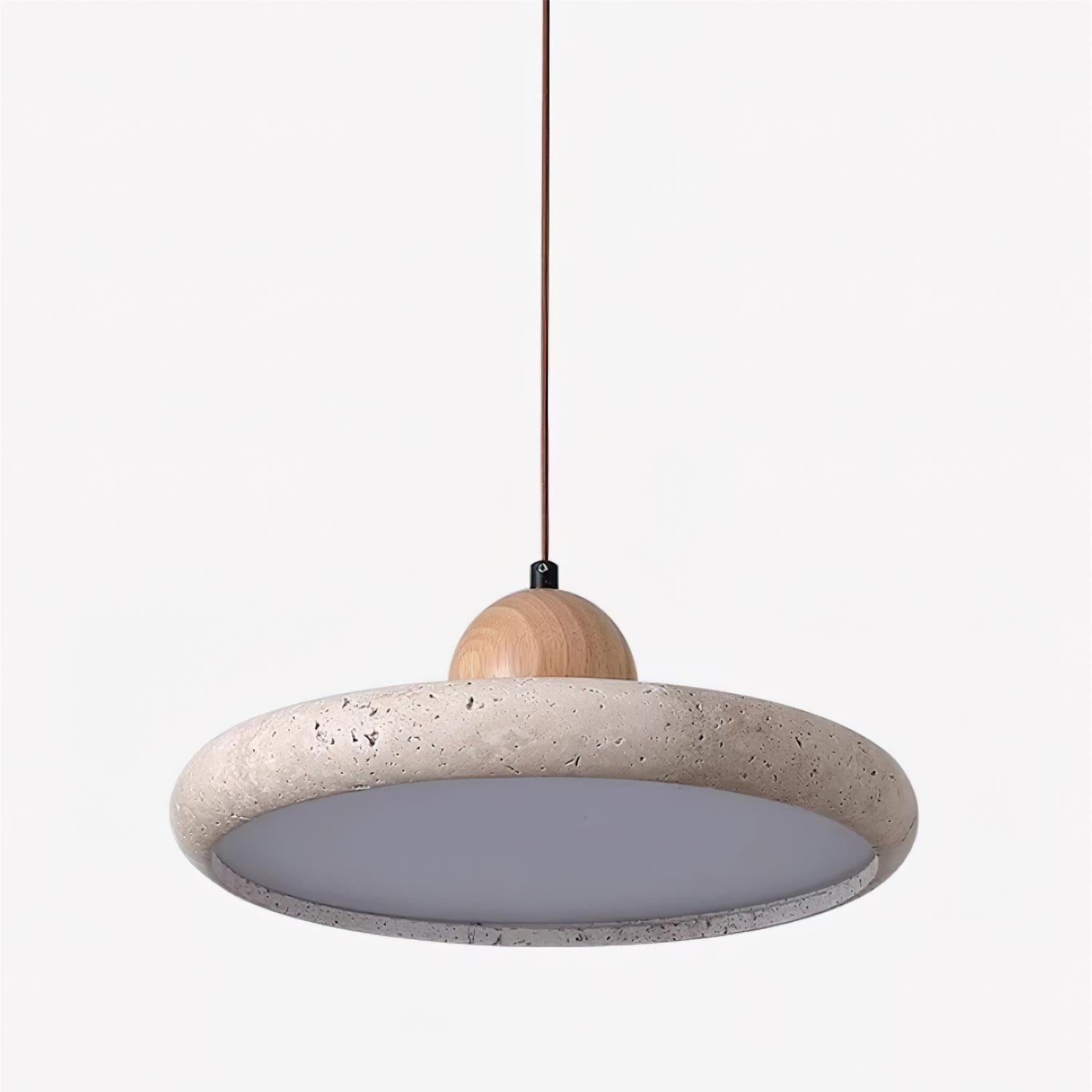 Lydia Suspension Minimaliste en Travertin