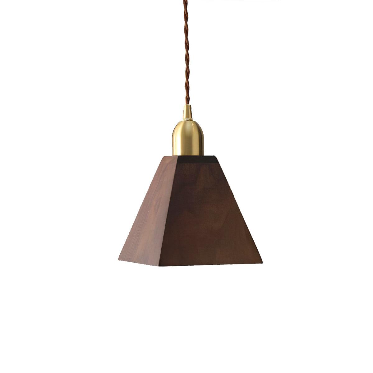 Lustra Suspension Lampe Noyer Laiton Moderne pour Salon