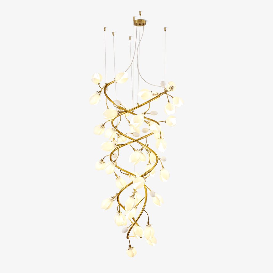 Evene Lustre Spirale Céramique Laiton