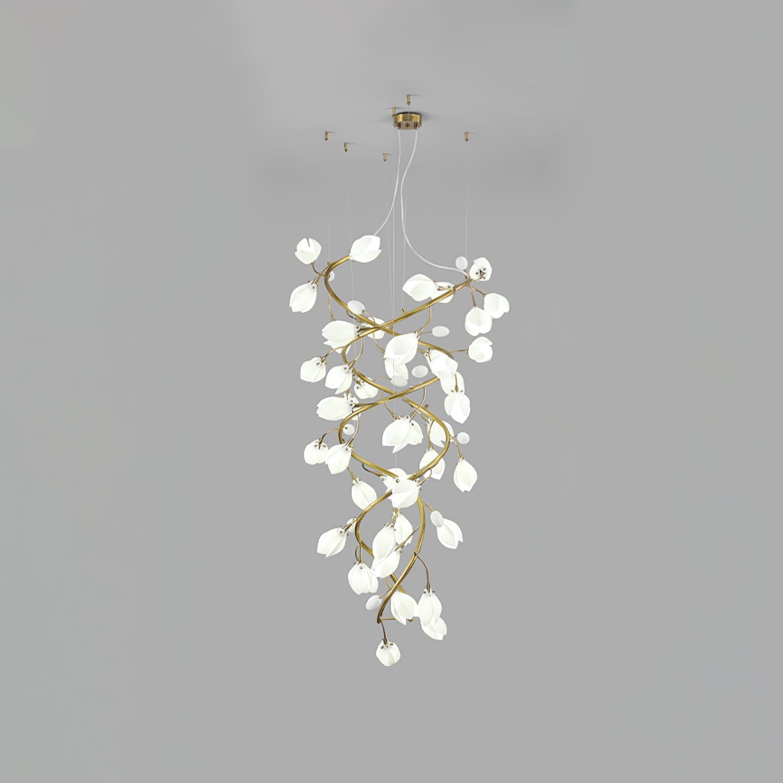 Evene Lustre Spirale Céramique Laiton