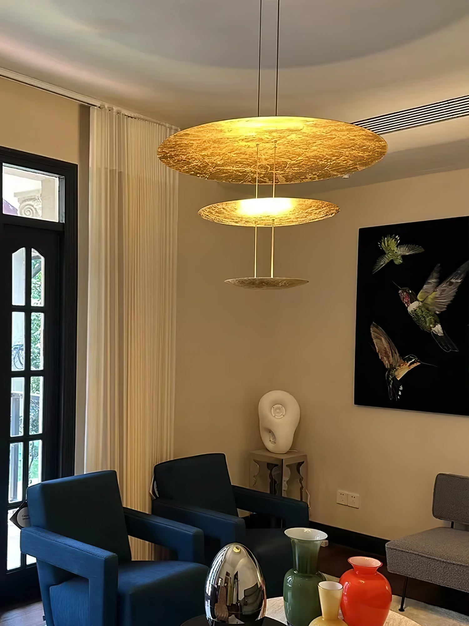 Zathaara Suspension Feuilles d’Or Étagées