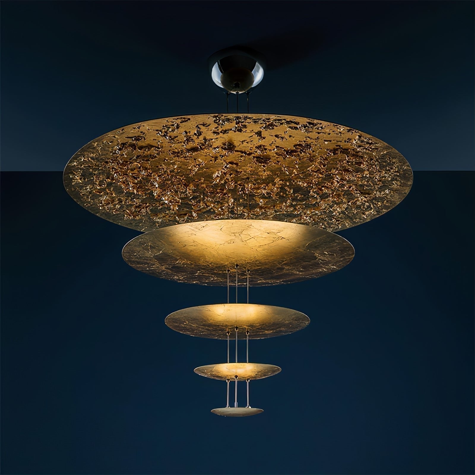 Zathaara Suspension Feuilles d’Or Étagées