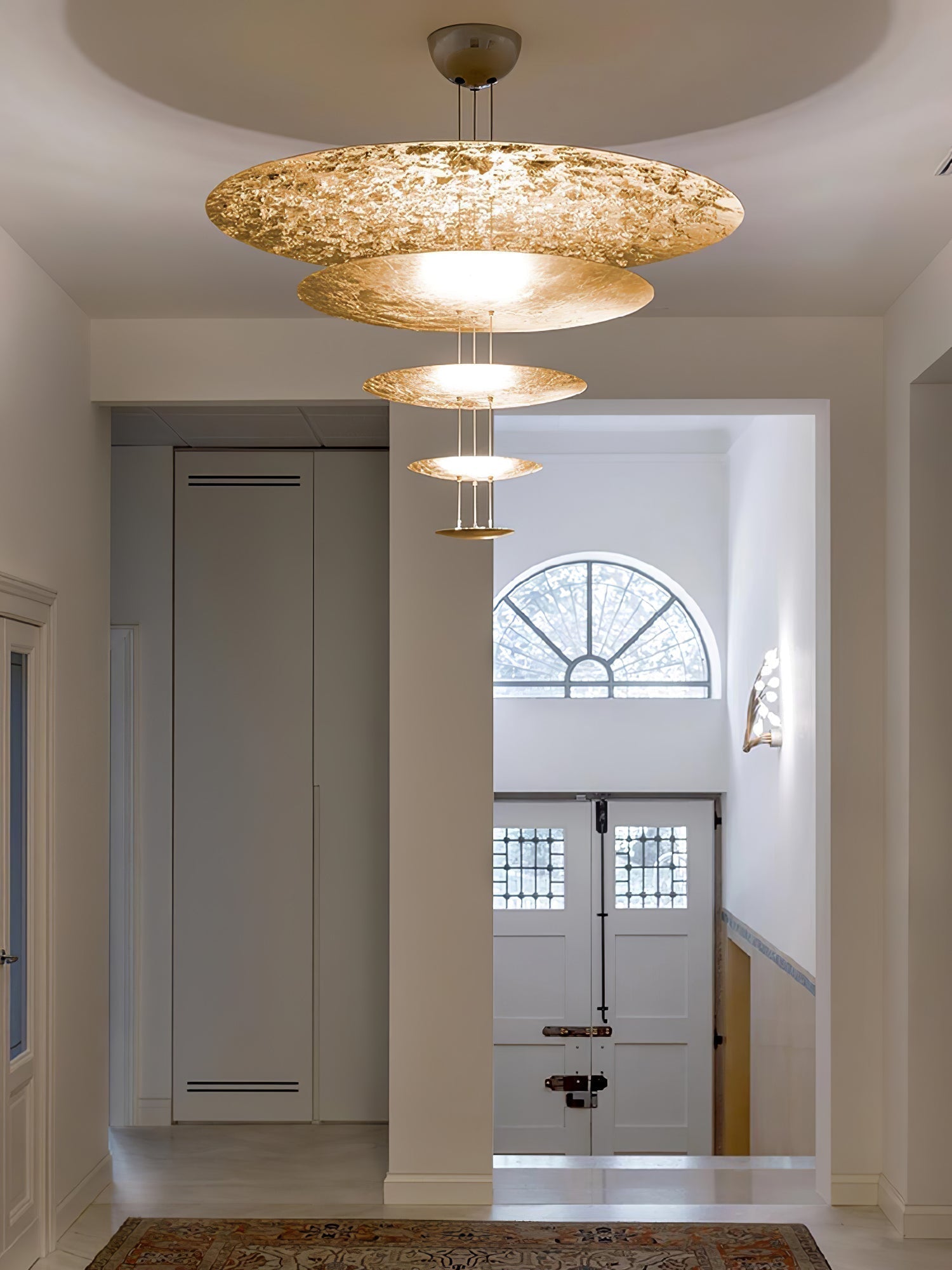 Zathaara Suspension Feuilles d’Or Étagées